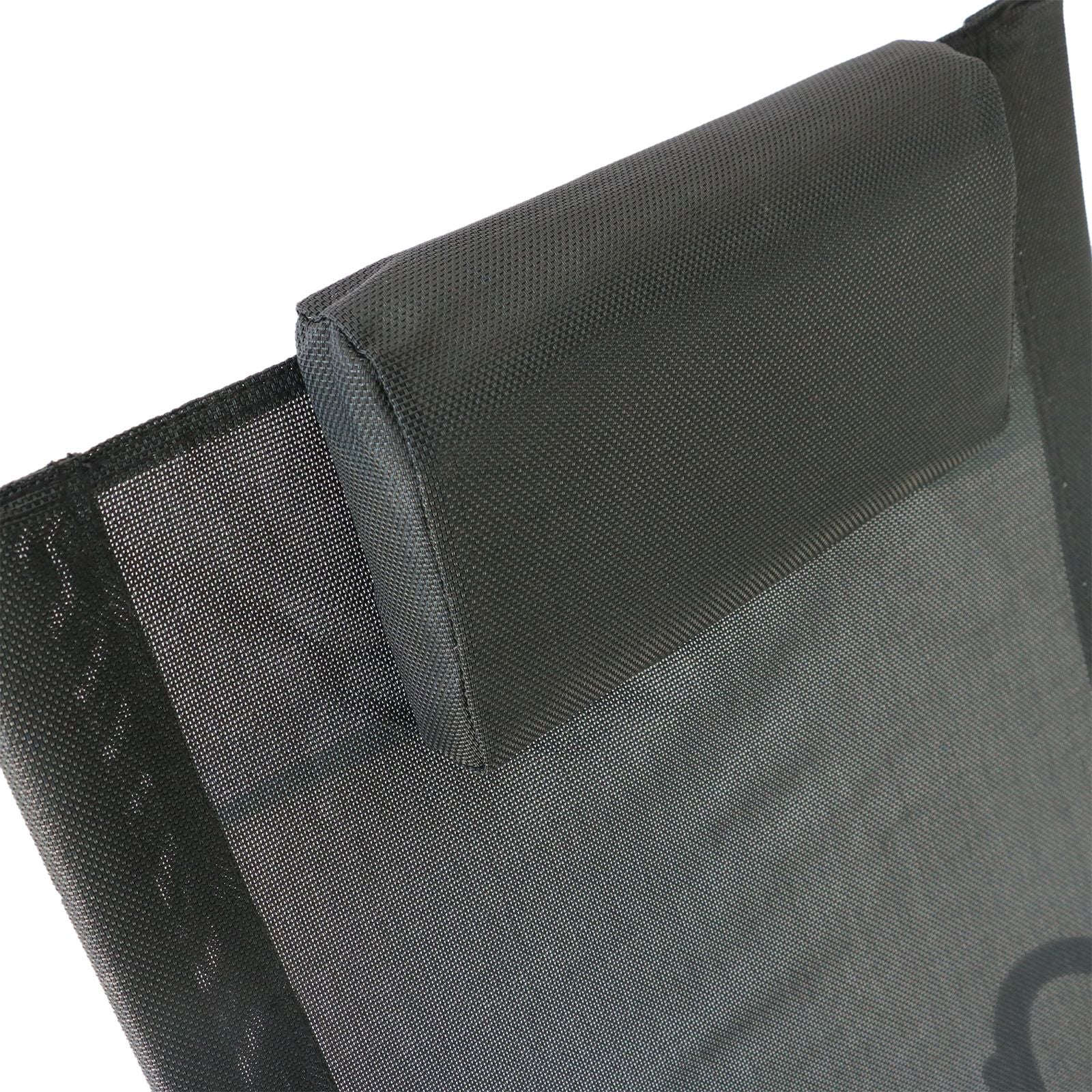 Outsunny Patio Rocking Chair, Outdoor Chaise Lounger with Headrest Pillow and Breathable Fabric for Backyard, Living Room, Deck and Poolside, Black