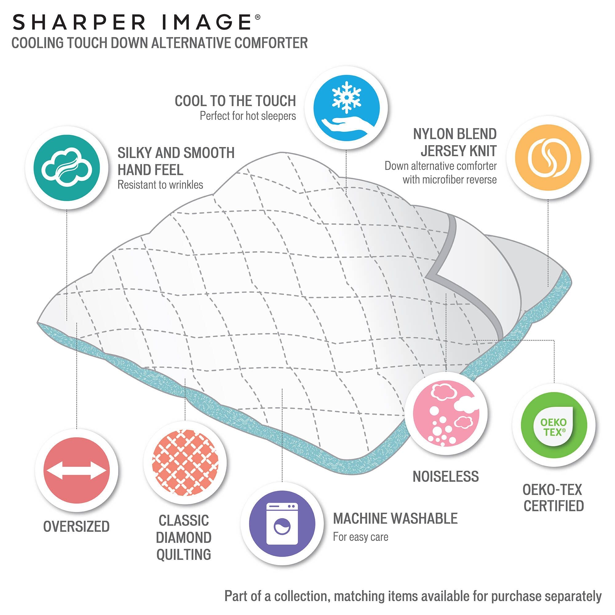 Oversized Down Alternative Comforter White Twin/Twin XL