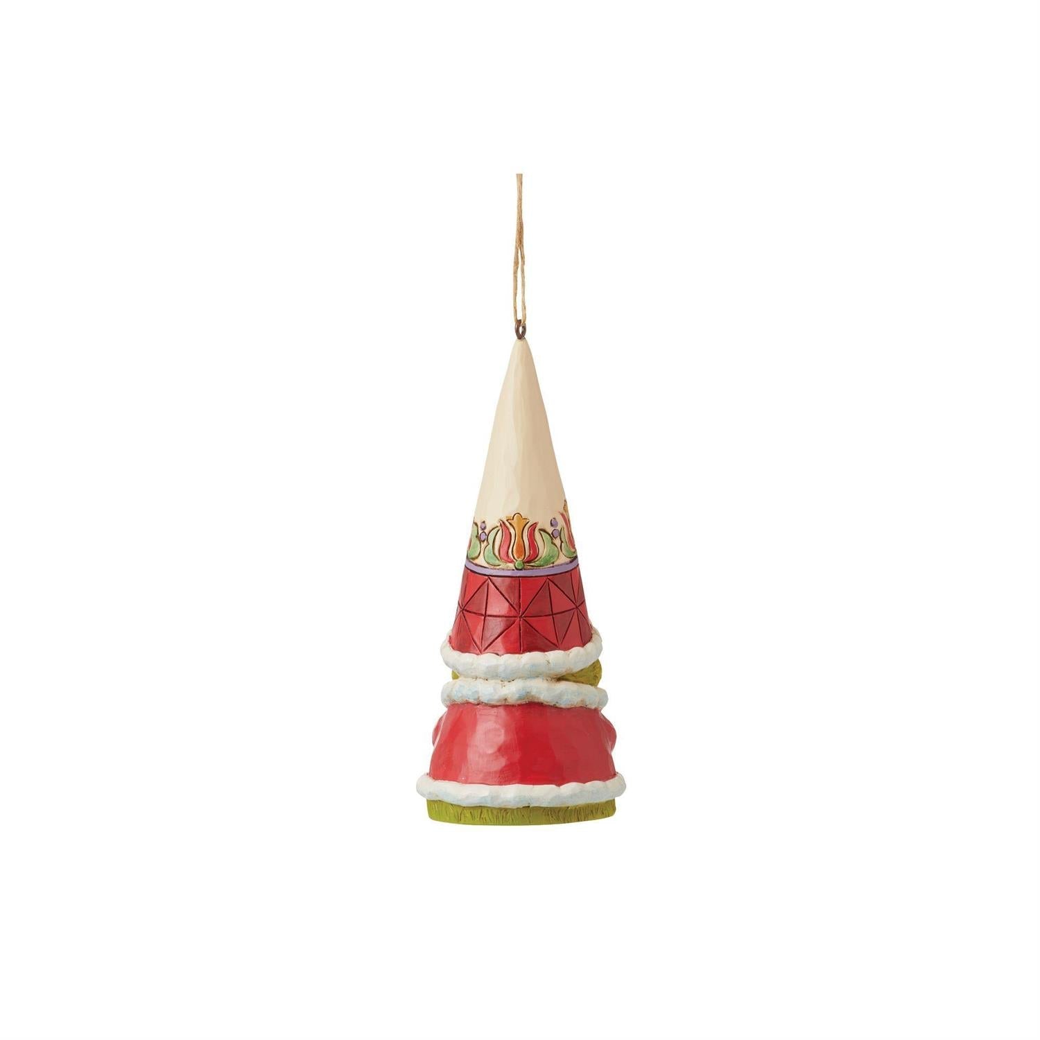 Grinch Gnome Hand Clenched Ornament