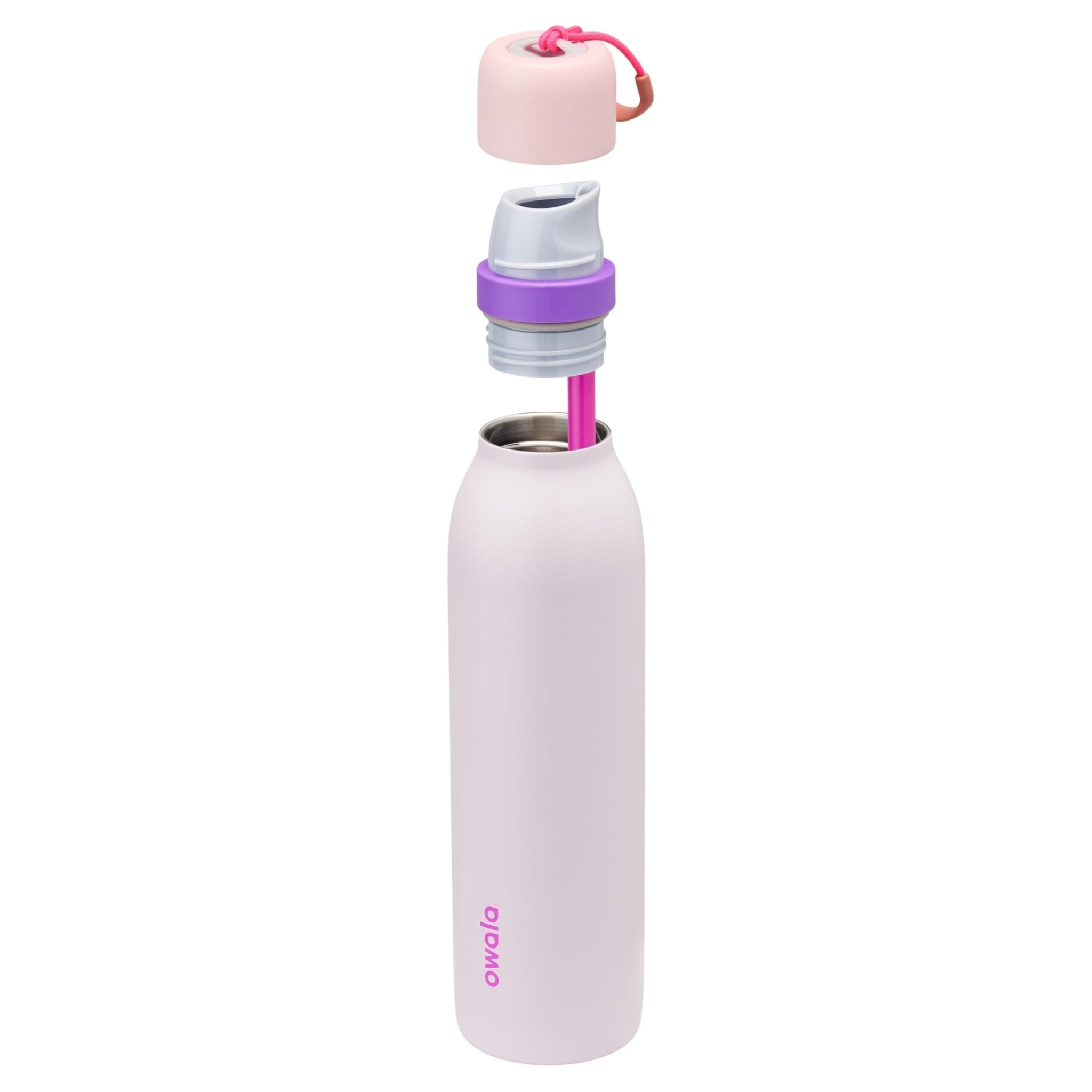 Owala FreeSip Twist Insulated Stainless Steel Water Bottle with Straw for Sports and Travel, BPA-Free, 24-oz, Purple/Purple (California Grapevine)