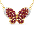 4.15 Carat Genuine Ruby and White Zircon .925 Sterling Silver Pendant