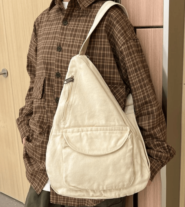 PACKOVE Casual Crossbody Bag Large Capacity Crossbody Bag Canvas Shoulder Bag Travel Crossbody Bag