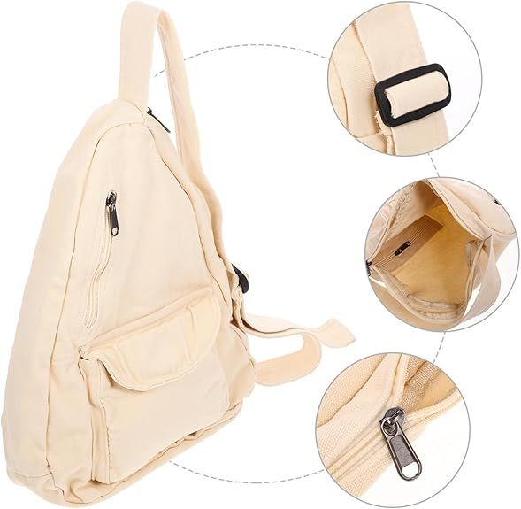 PACKOVE Casual Crossbody Bag Large Capacity Crossbody Bag Canvas Shoulder Bag Travel Crossbody Bag