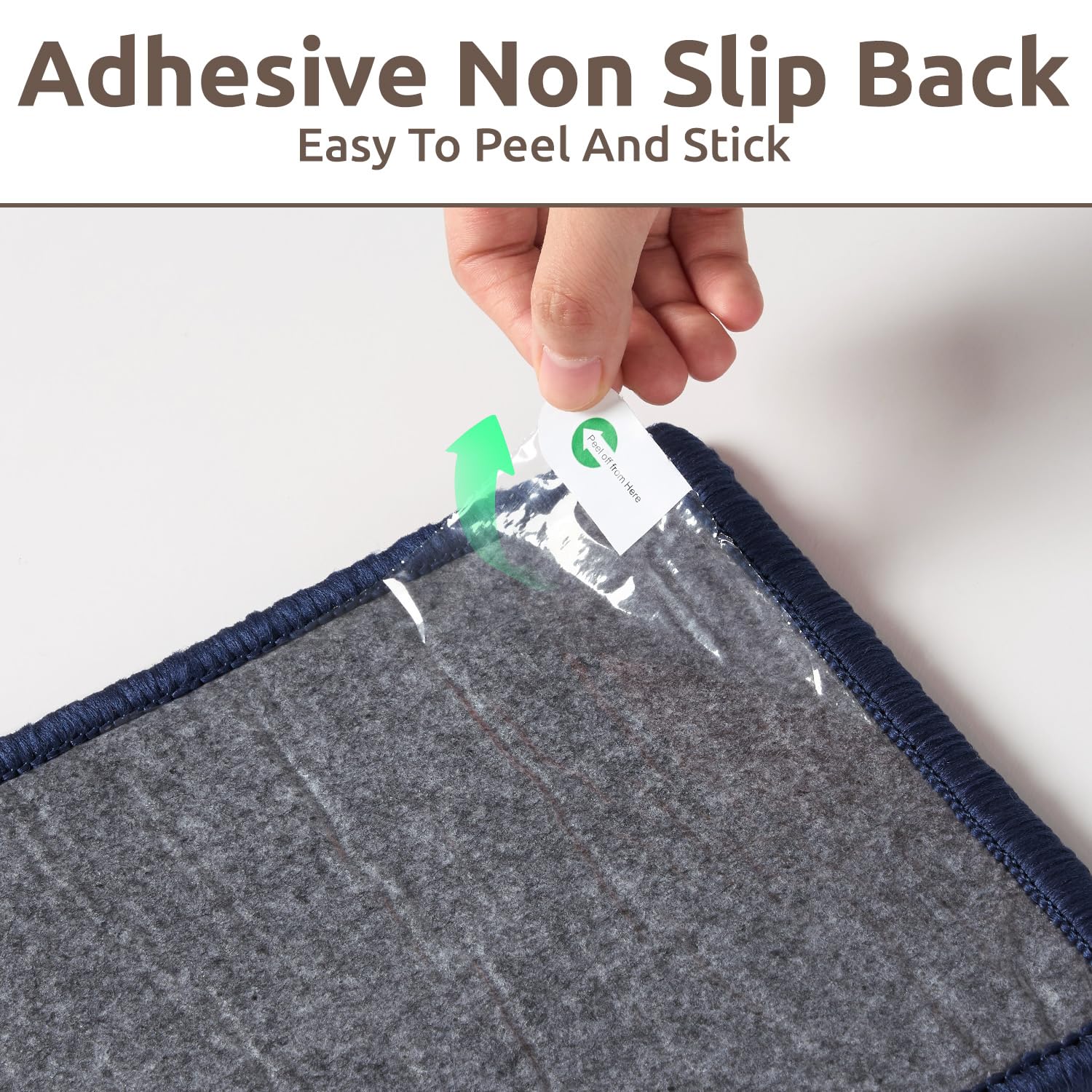 PADOOR 15PC Stair-Treads Non Slip, 3D Peel and Stick Stair Treads for Wooden Steps Indoor, Stair-Carpet Treads Washable Reusable Adhesive Stair-Runner Rugs for Kids and Dogs 8"x30" Brown