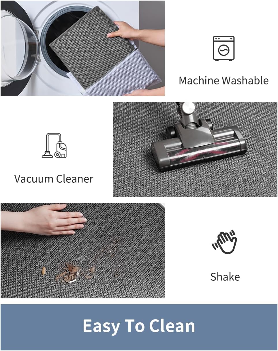 PADOOR Bath-Mat, Non Slip Bath Mats for Bathroom Soft and Absorbent Braided Bathroom Mat Machine Washable Bathroom Rugs Non Skid Rubber Backing