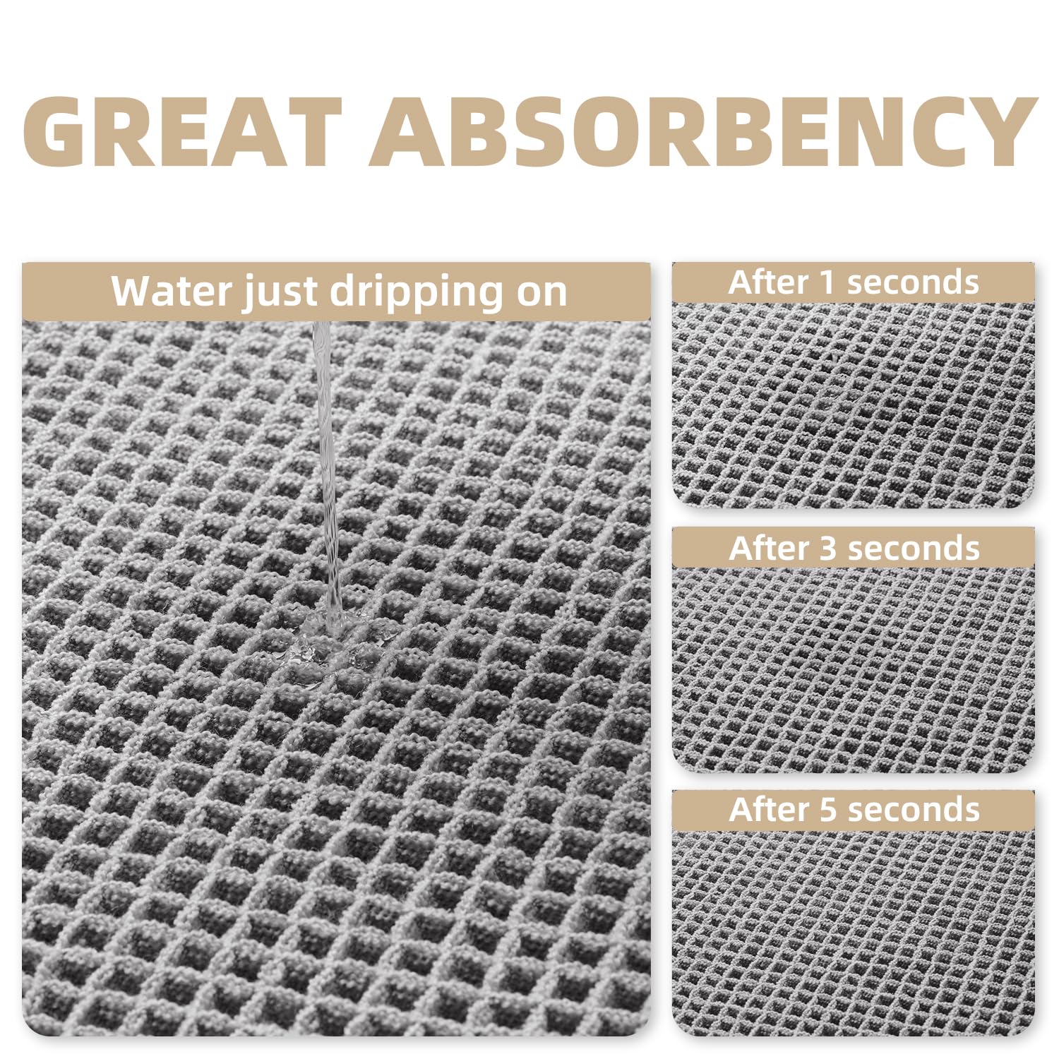 PADOOR Bath mats for Bathroom Non Slip, Bath Rugs, Bathroom mat, Absorbent Bath mat, 24" x 36", Green