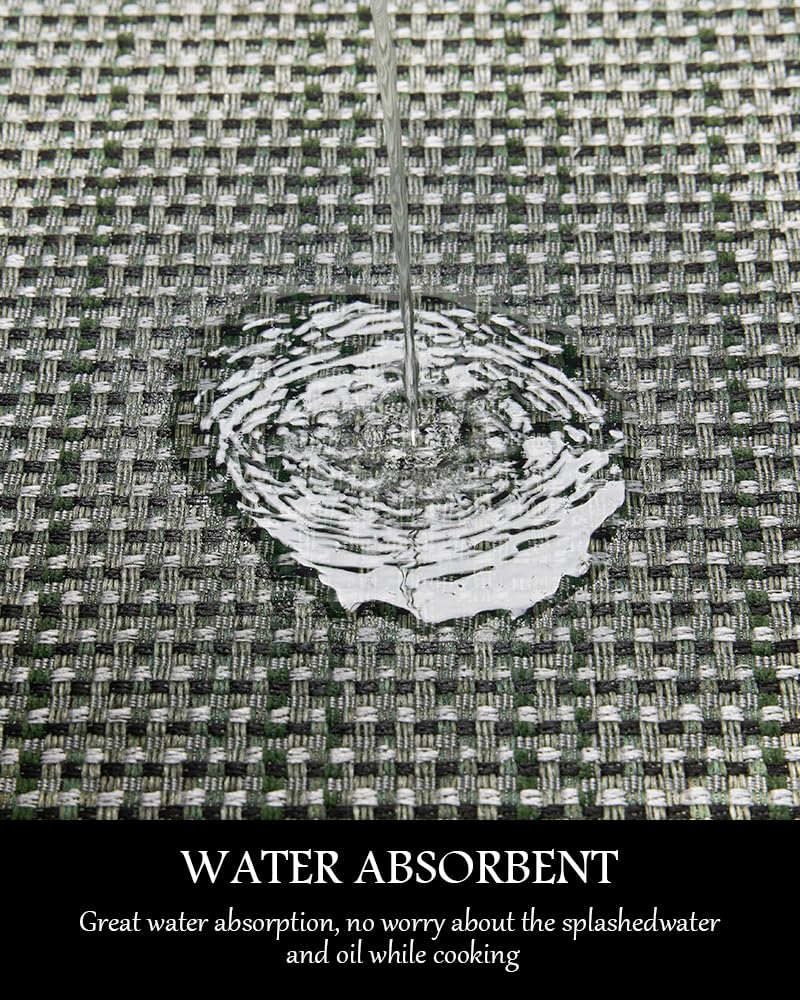 PADOOR Kitchen Mats for Floor, Kitchen Rugs Non Slip Washable, Rubber Backed Kitchen Runner Super Absorbent Kitchen Floor Mat Sink Rug, 20”x47” Grey