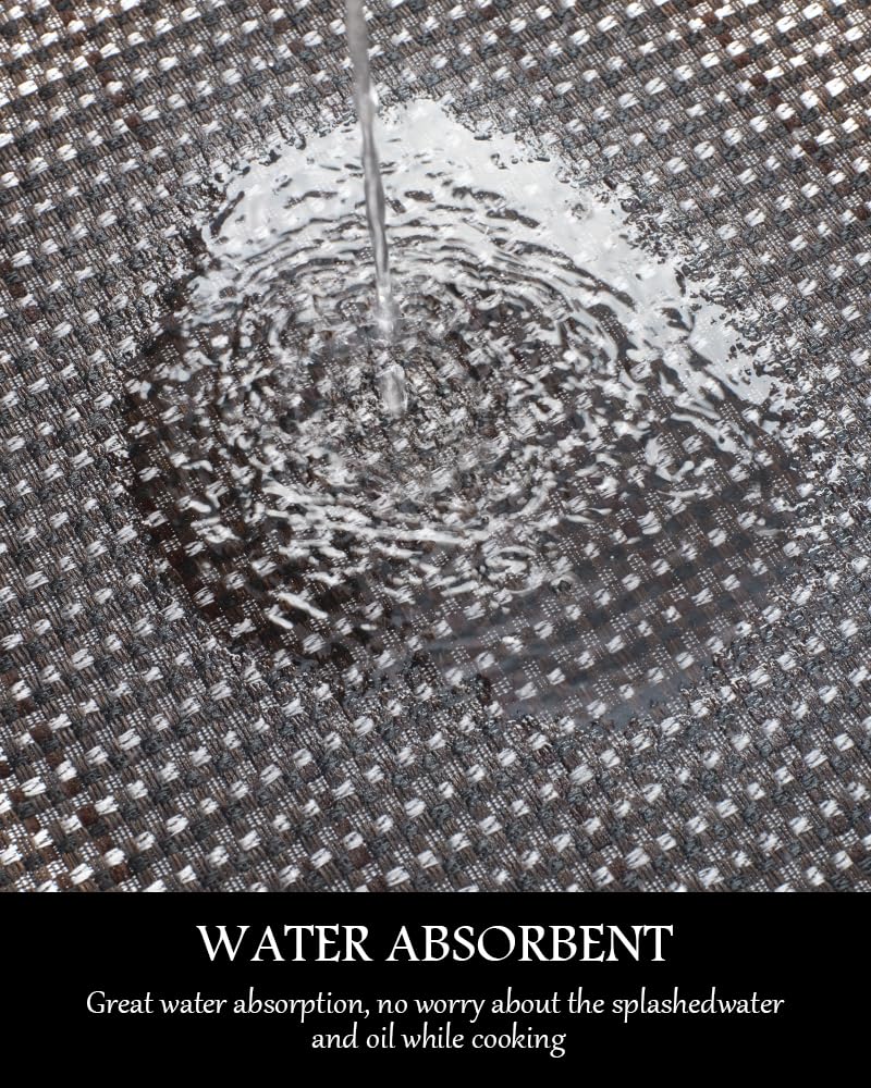 PADOOR Kitchen Mats for Floor, Kitchen Rugs Non Slip Washable, Rubber Backed Kitchen Runner Super Absorbent Kitchen Floor Mat Sink Rug, 20”x47” Grey