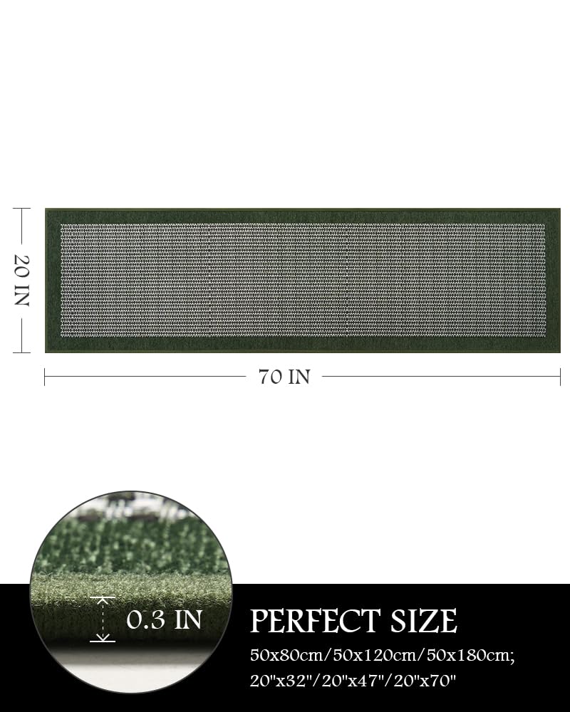 PADOOR Kitchen Mats for Floor, Kitchen Rugs Non Slip Washable, Rubber Backed Kitchen Runner Super Absorbent Kitchen Floor Mat Sink Rug, 20”x47” Grey