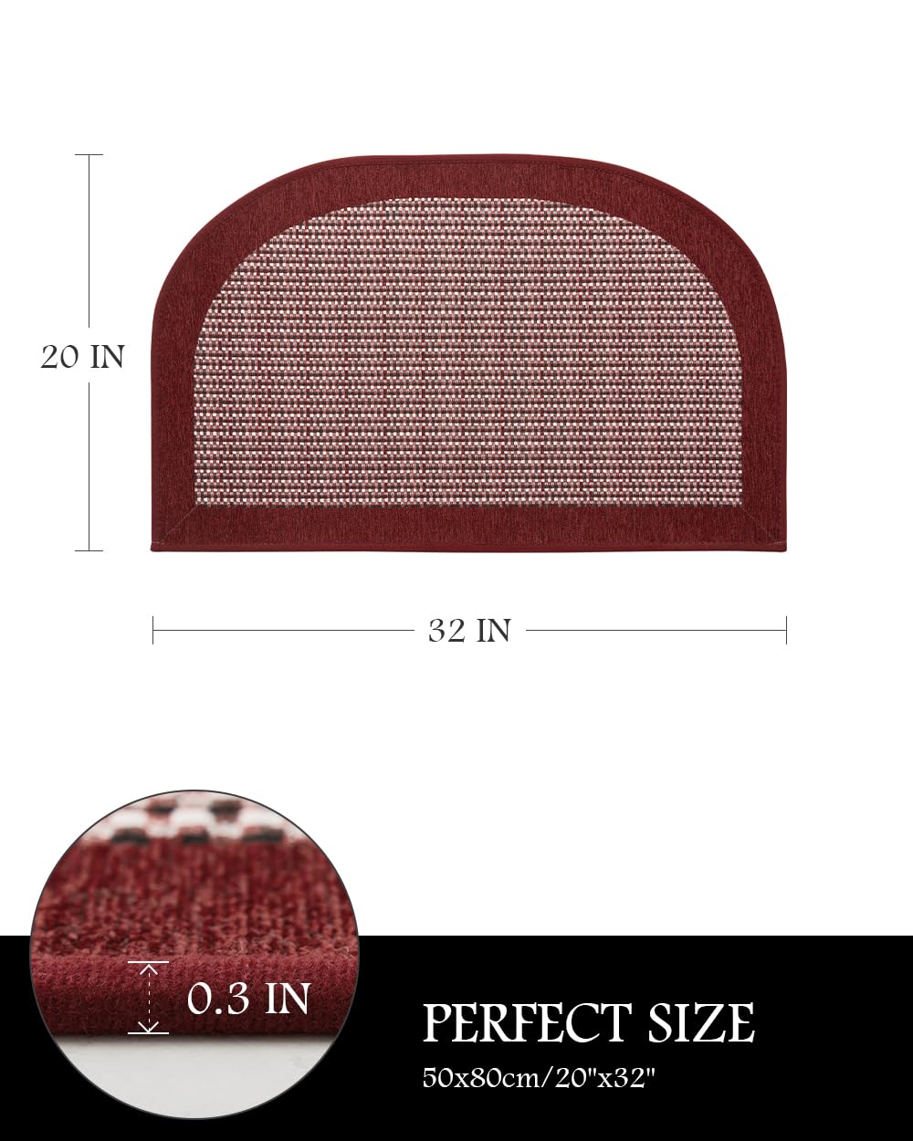 PADOOR Kitchen Mats for Floor, Kitchen Rugs Non Slip Washable, Rubber Backed Kitchen Runner Super Absorbent Kitchen Floor Mat Sink Rug, 20”x47” Grey