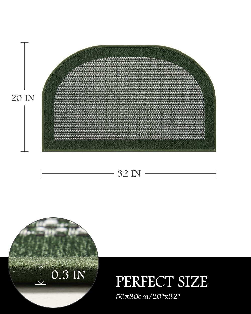 PADOOR Kitchen Mats for Floor, Kitchen Rugs Non Slip Washable, Rubber Backed Kitchen Runner Super Absorbent Kitchen Floor Mat Sink Rug, 20”x47” Grey