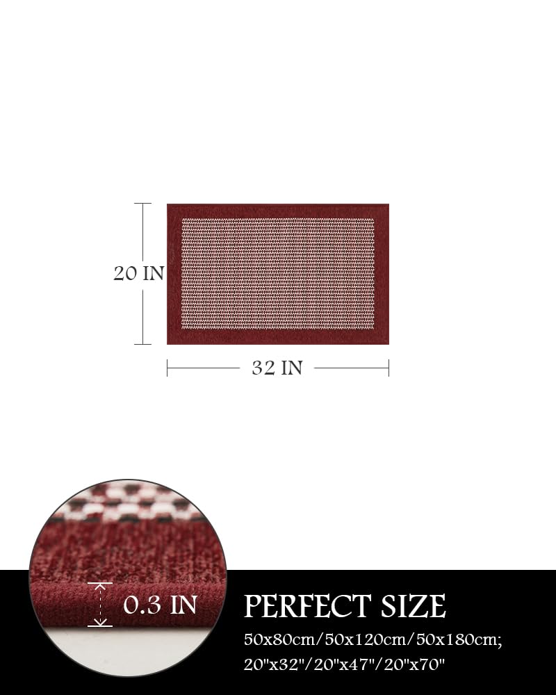 PADOOR Kitchen Mats for Floor, Kitchen Rugs Non Slip Washable, Rubber Backed Kitchen Runner Super Absorbent Kitchen Floor Mat Sink Rug, 20”x47” Grey