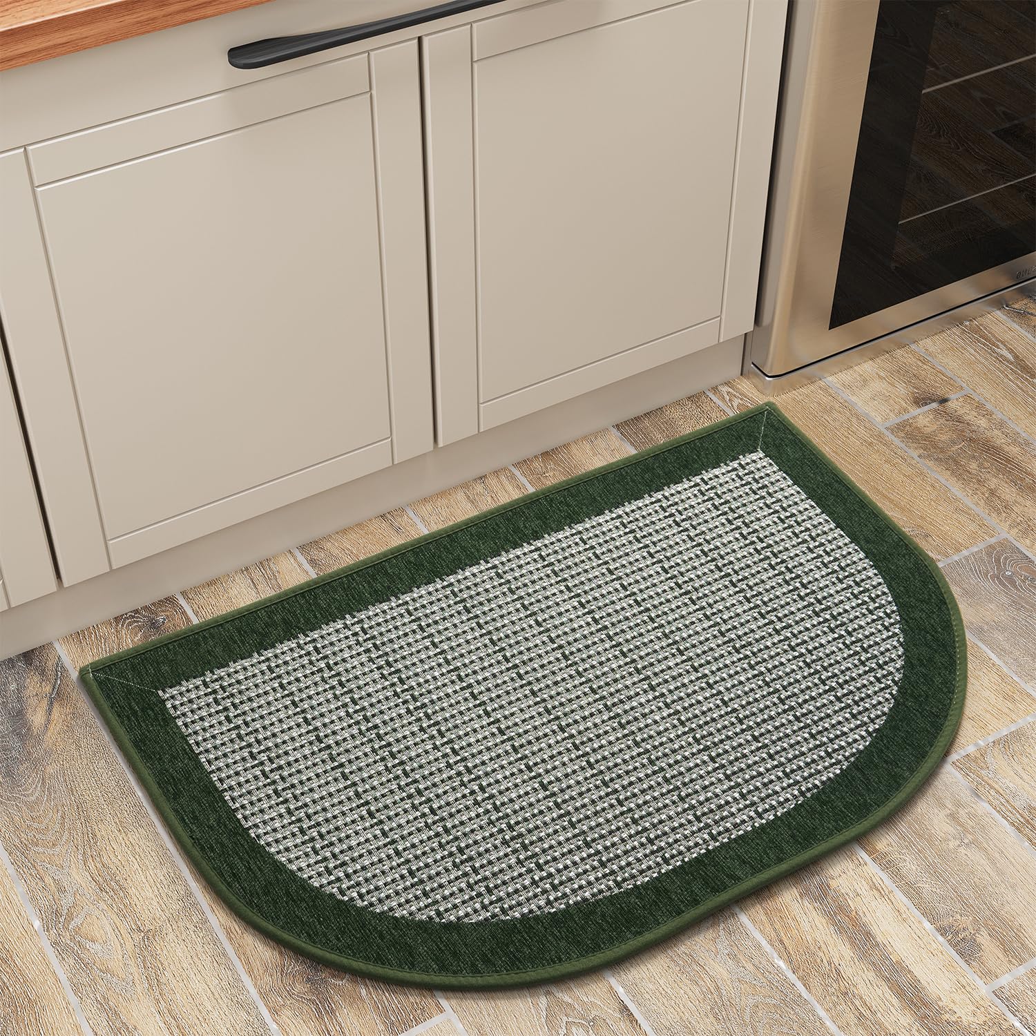 PADOOR Kitchen Mats for Floor, Kitchen Rugs Non Slip Washable, Rubber Backed Kitchen Runner Super Absorbent Kitchen Floor Mat Sink Rug, 20”x47” Grey
