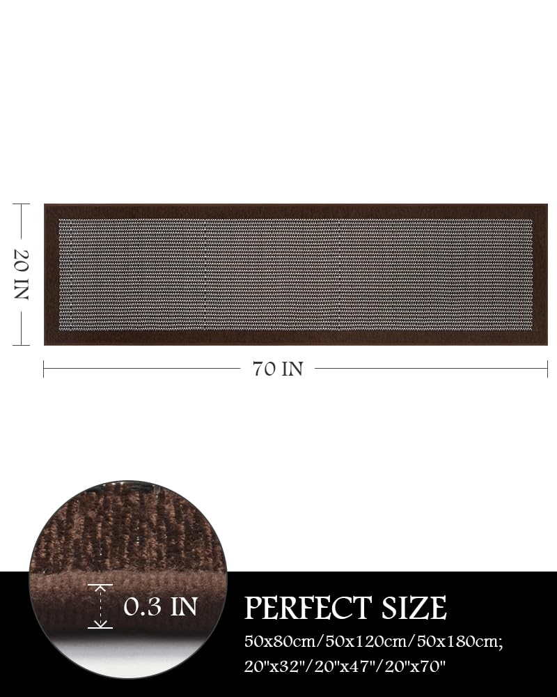 PADOOR Kitchen Mats for Floor, Kitchen Rugs Non Slip Washable, Rubber Backed Kitchen Runner Super Absorbent Kitchen Floor Mat Sink Rug, 20”x47” Grey