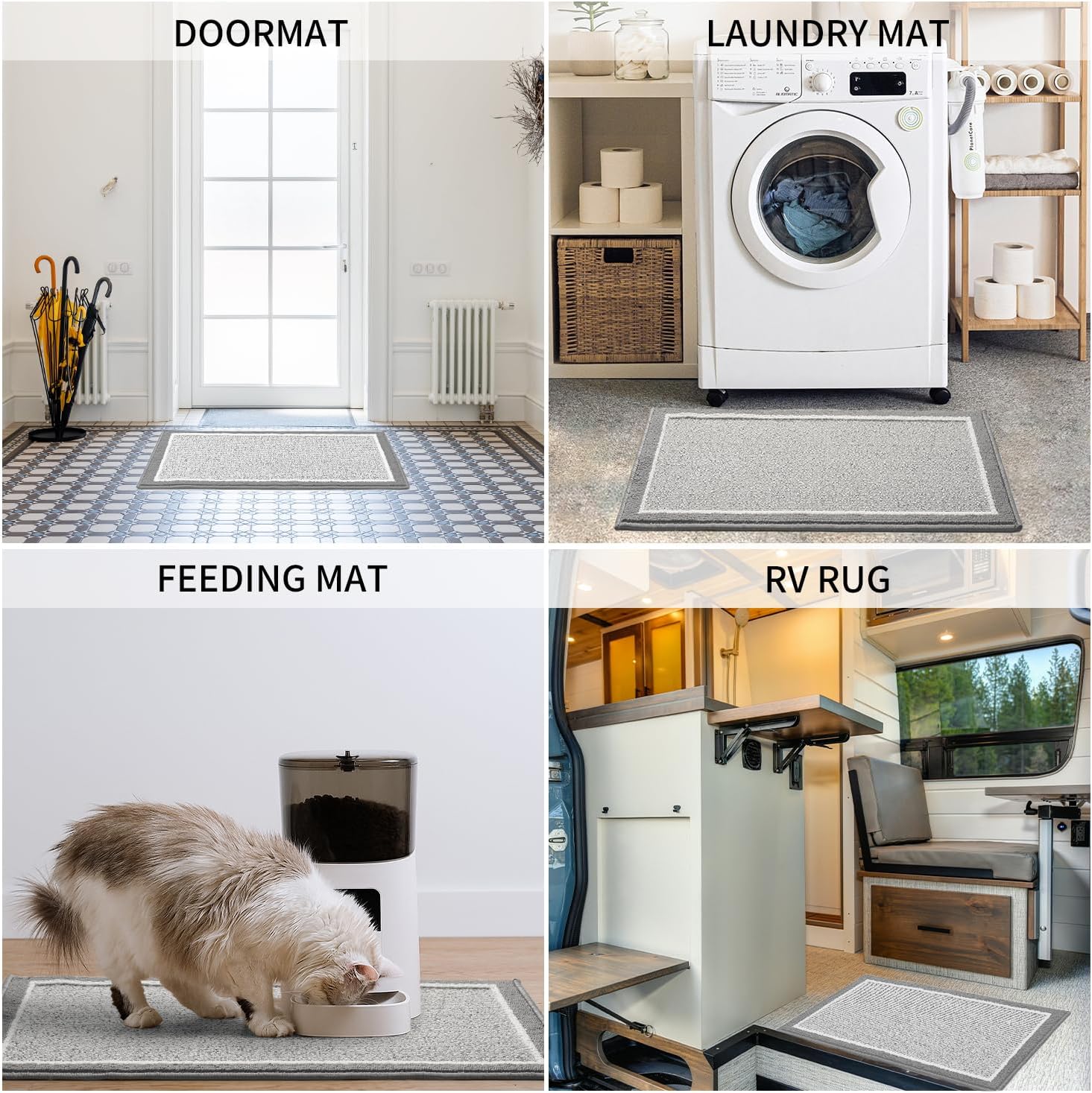 PADOOR Kitchen Rug Set Non Slip Washable