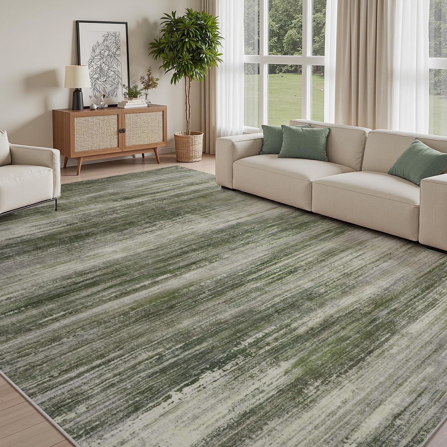 PADOOR Modern Abstract Runner Rug - 2x6 Washable Hallway Rugs, Ultra Soft Non-Slip Low Pile Floor Rugs for Hallway Entryway Kitchen Bedroom Bedside Laundry Room Grey