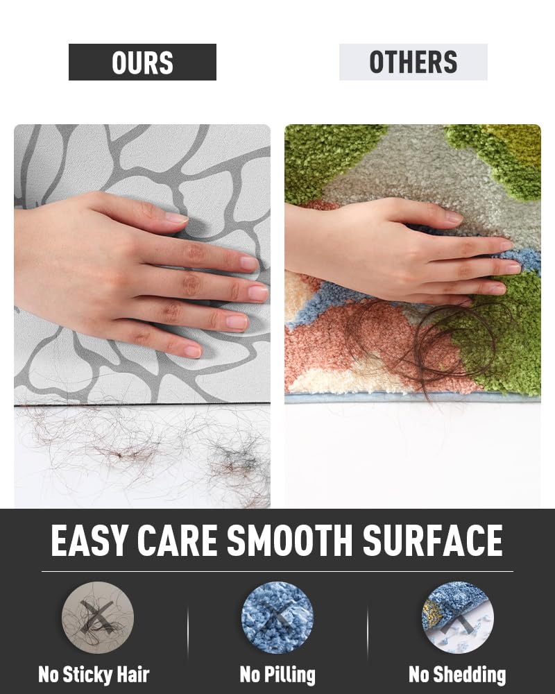 PADOOR-No Stains Bathroom Runner Rug-Bath Mats for Bathroom Non Slip-Super Absorbent Bath Floor Mat Quick Dry Diatomaceous Earth Bath Rug-Large Bathmat-17'' x47''