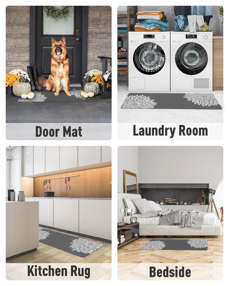 PADOOR-No Stains Bathroom Runner Rug-Bath Mats for Bathroom Non Slip-Super Absorbent Bath Floor Mat Quick Dry Diatomaceous Earth Bath Rug-Large Bathmat-17'' x47''