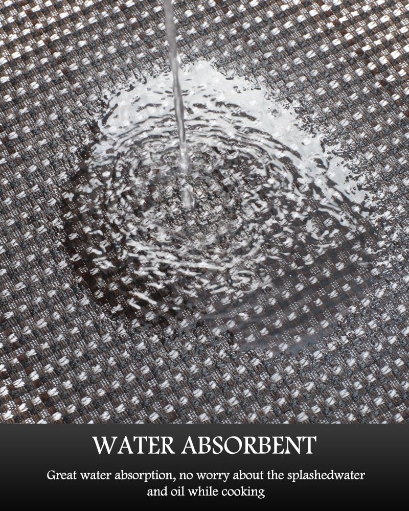 PADOOR Non Slip Kitchen Rugs Sets of 2 - Extra Large 2.5'x6' + 20"x32" Runner Rugs for Kitchen Floor Non Skid Washable, Absorbent Kitchen Mat for in Front of Sink 2 Piece Grey