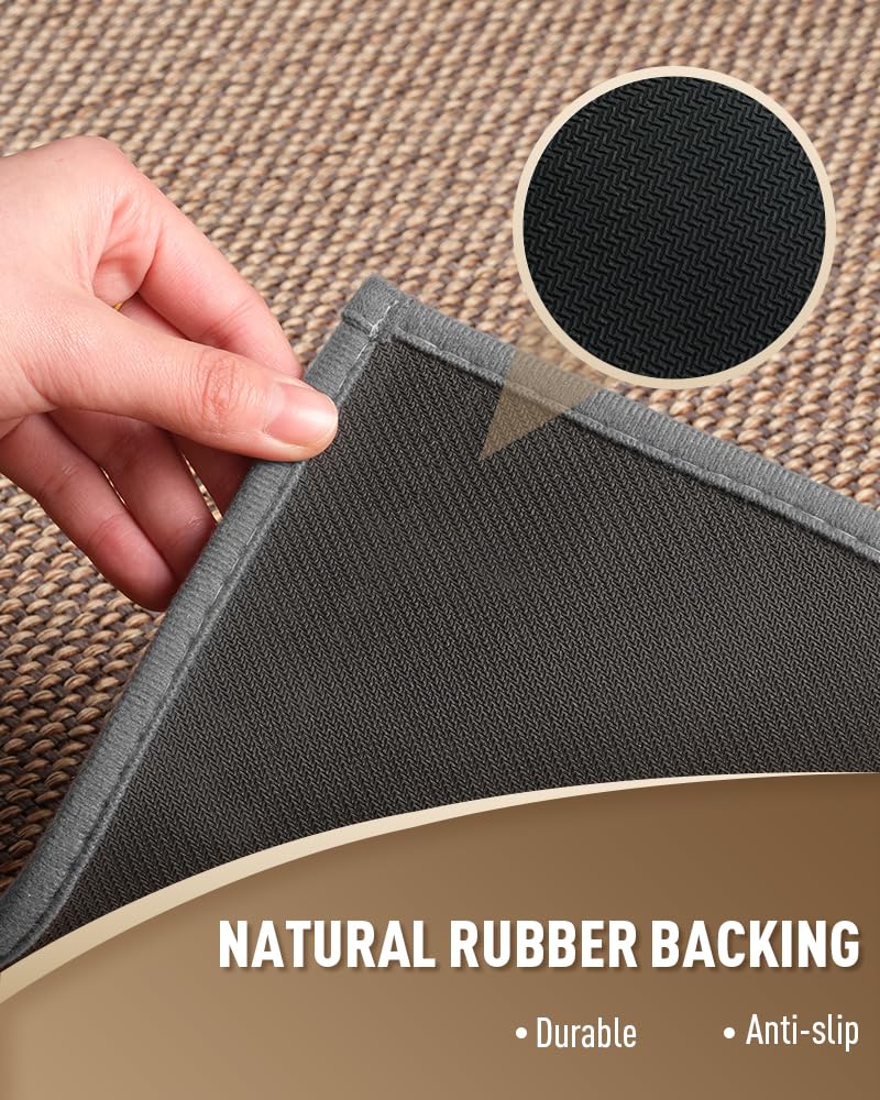 PADOOR Non Slip Stair-Treads,Rubber Backing Stair-Runners for Wooden Steps,15PCS Residue Free Carpet Stair Treads for Kids and Dogs 8"x30" Beige