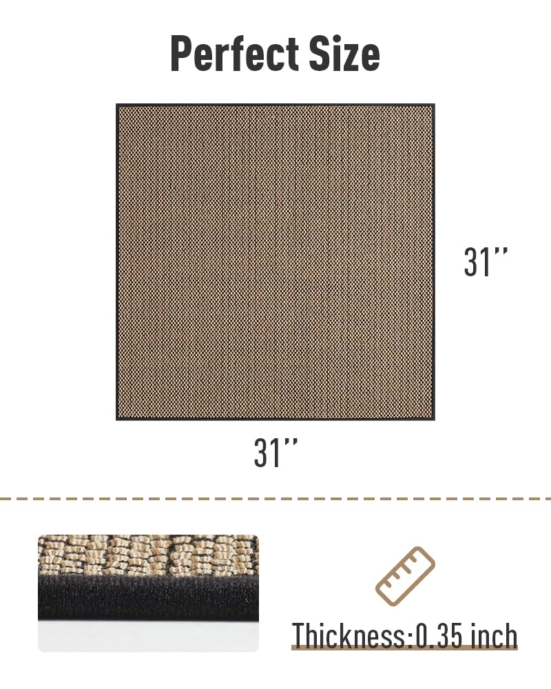 PADOOR Non Slip Stair-Treads,Rubber Backing Stair-Runners for Wooden Steps,15PCS Residue Free Carpet Stair Treads for Kids and Dogs 8"x30" Beige