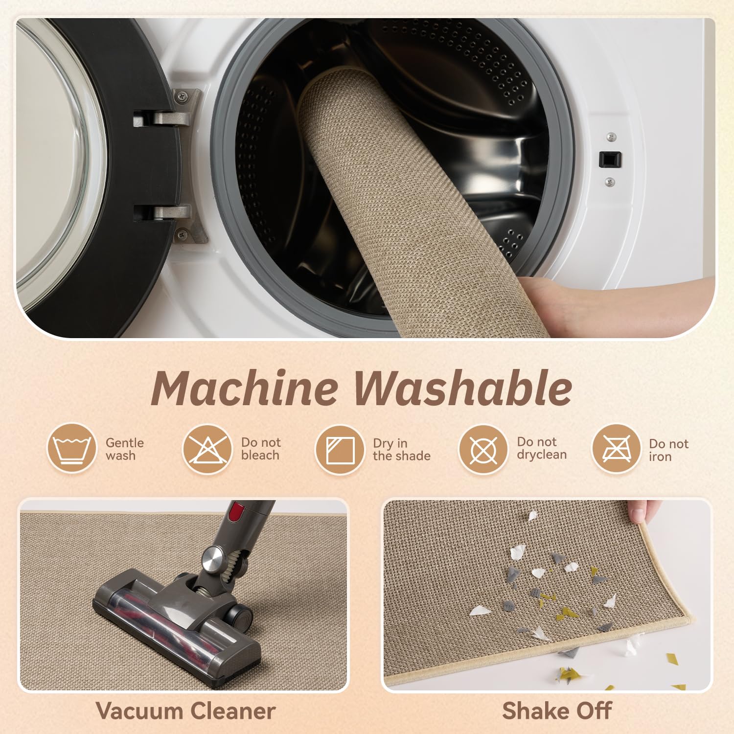 PADOOR Stair-Treads Non Slip 15PCS, Stair Treads for Wooden Steps Rubber Backing Indoor, Carpet Stair Treads Residue Free, Stair Runner Durable Stair-Carpet Treads for Kids and Dogs 8"x30" Beige