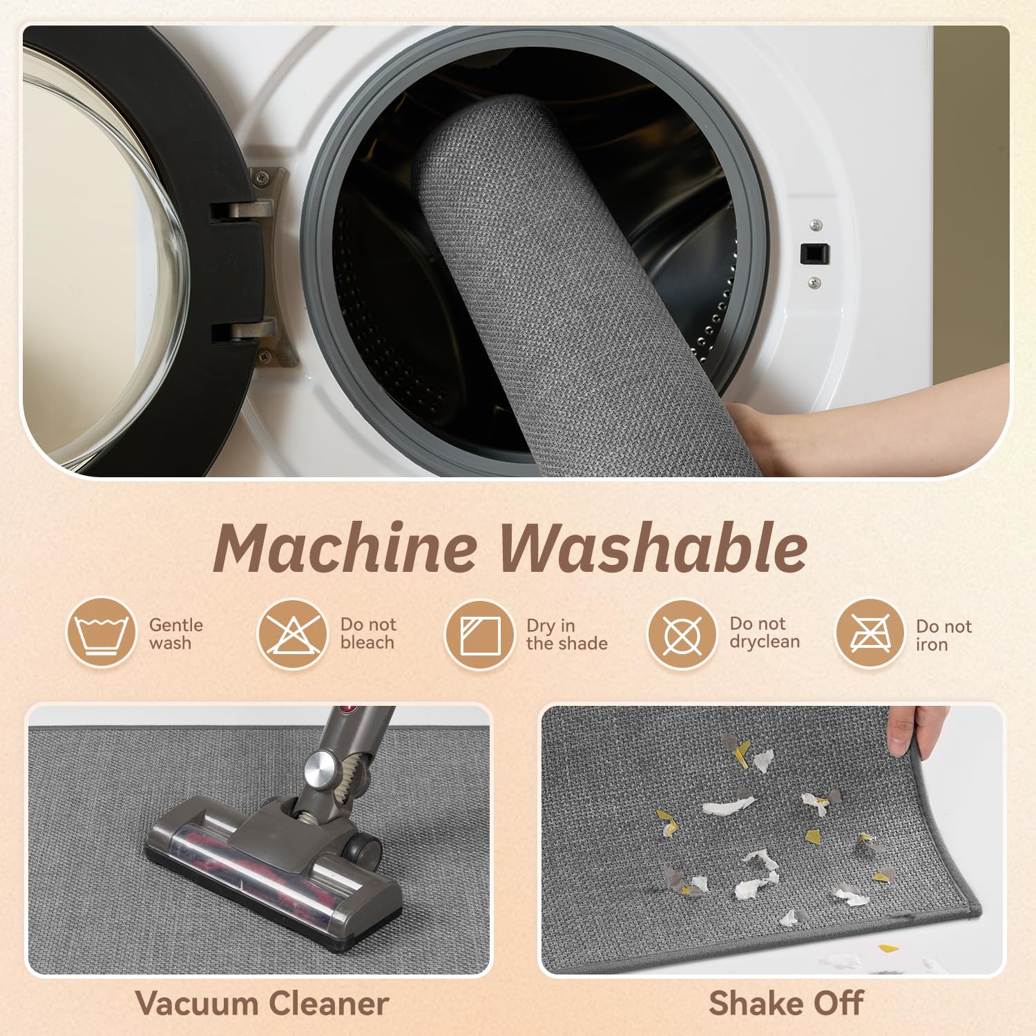 PADOOR Stair-Treads Non Slip 15PCS, Stair Treads for Wooden Steps Rubber Backing Indoor, Carpet Stair Treads Residue Free, Stair Runner Durable Stair-Carpet Treads for Kids and Dogs 8"x30" Beige