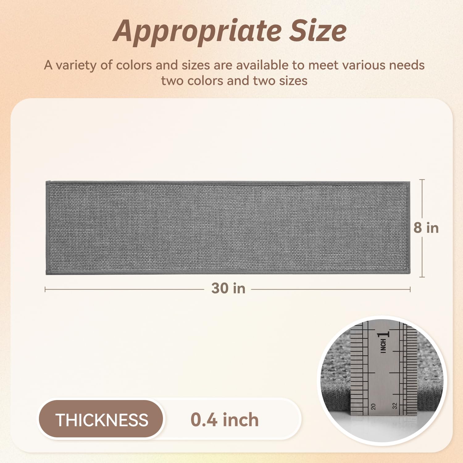 PADOOR Stair-Treads Non Slip 15PCS, Stair Treads for Wooden Steps Rubber Backing Indoor, Carpet Stair Treads Residue Free, Stair Runner Durable Stair-Carpet Treads for Kids and Dogs 8"x30" Beige