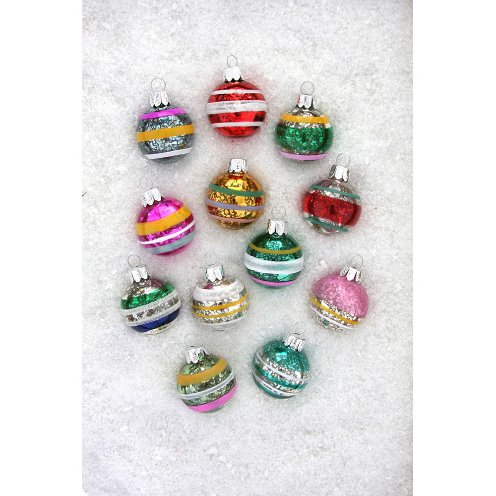 Assortment of 12 Painted Glass Balls by Cody Foster