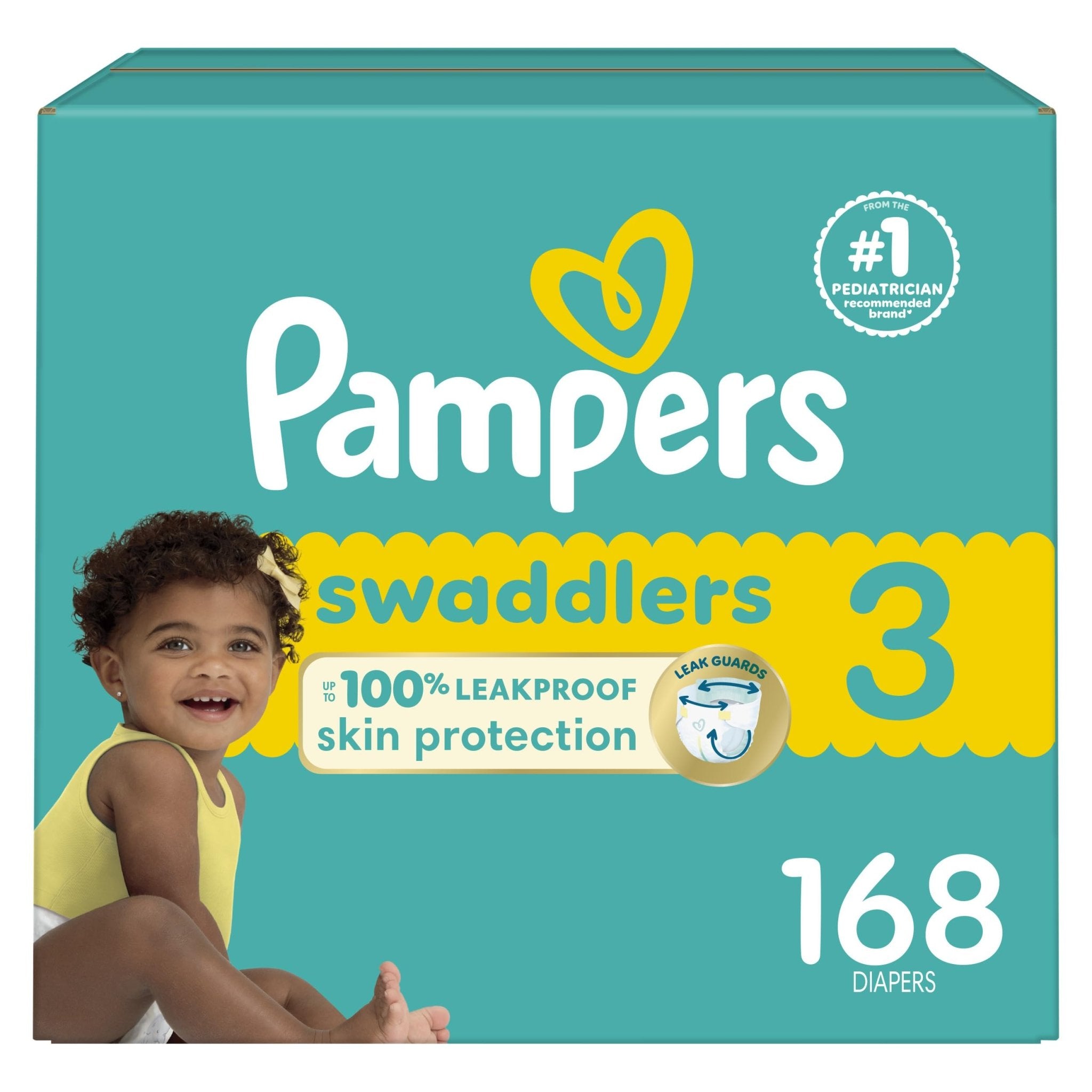 Pampers Baby Diapers - Swaddlers - Size 5, 132 Count, Ultra Absorbent Disposable Infant Diaper