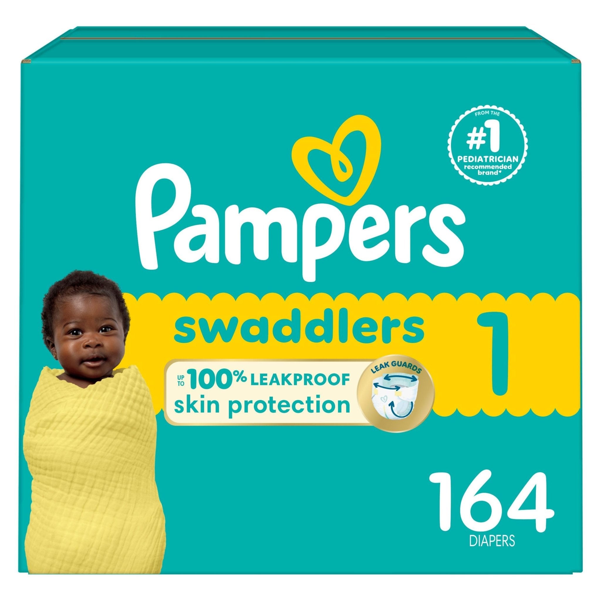 Pampers Baby Diapers - Swaddlers - Size 5, 132 Count, Ultra Absorbent Disposable Infant Diaper