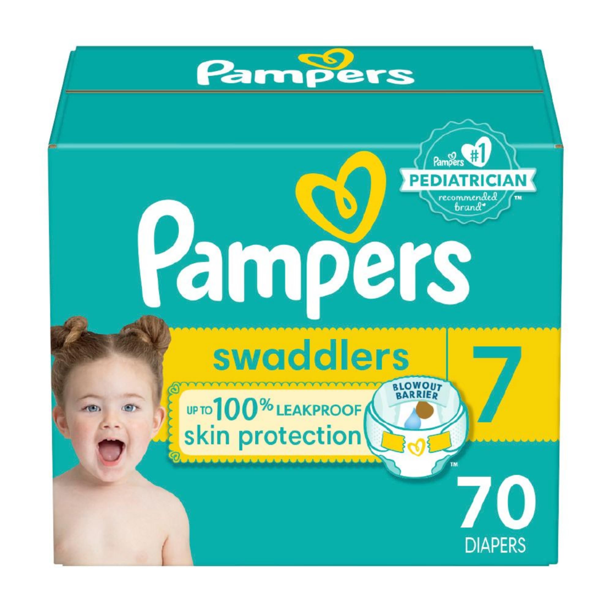 Pampers Baby Diapers - Swaddlers - Size 5, 132 Count, Ultra Absorbent Disposable Infant Diaper