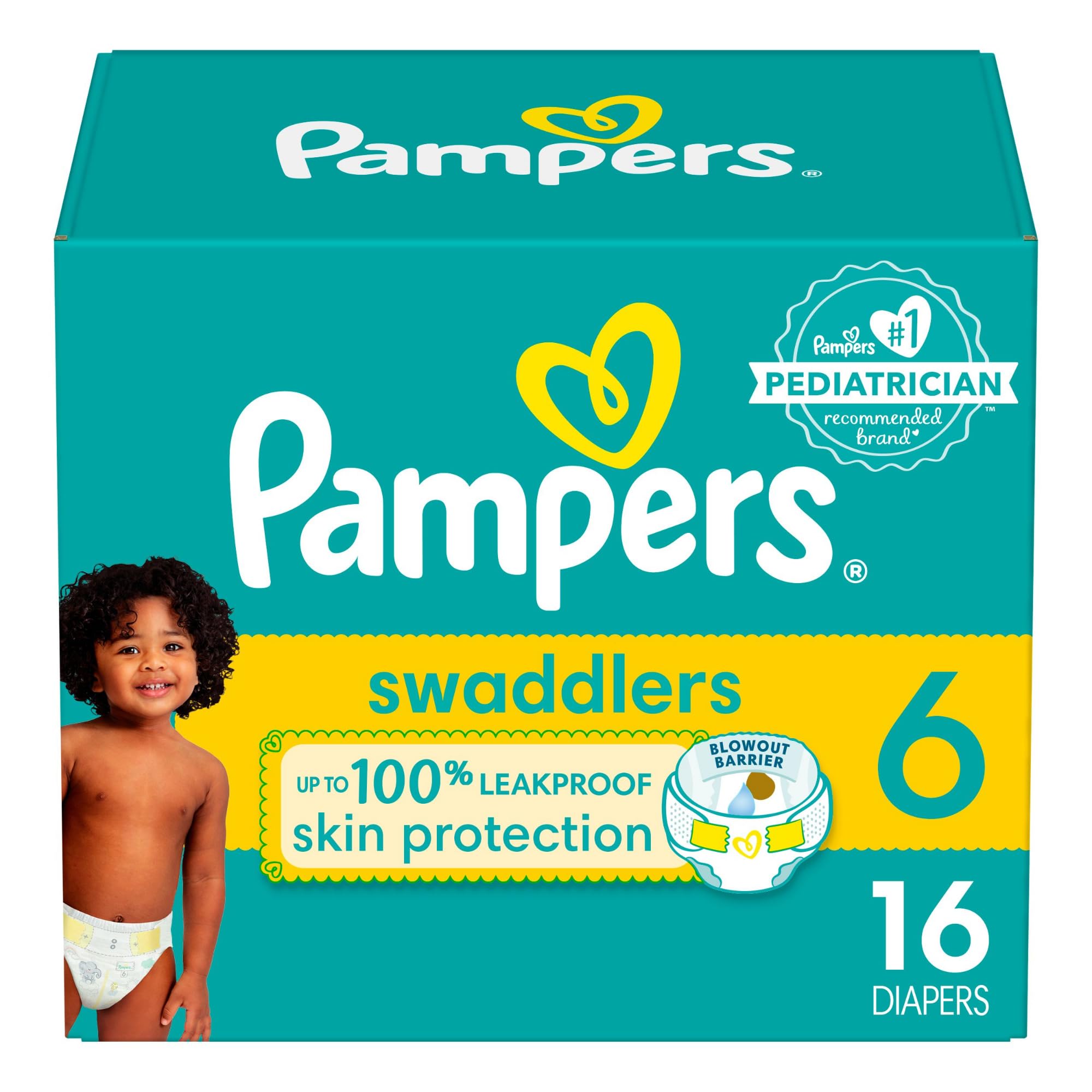Pampers Baby Diapers - Swaddlers - Size 5, 132 Count, Ultra Absorbent Disposable Infant Diaper
