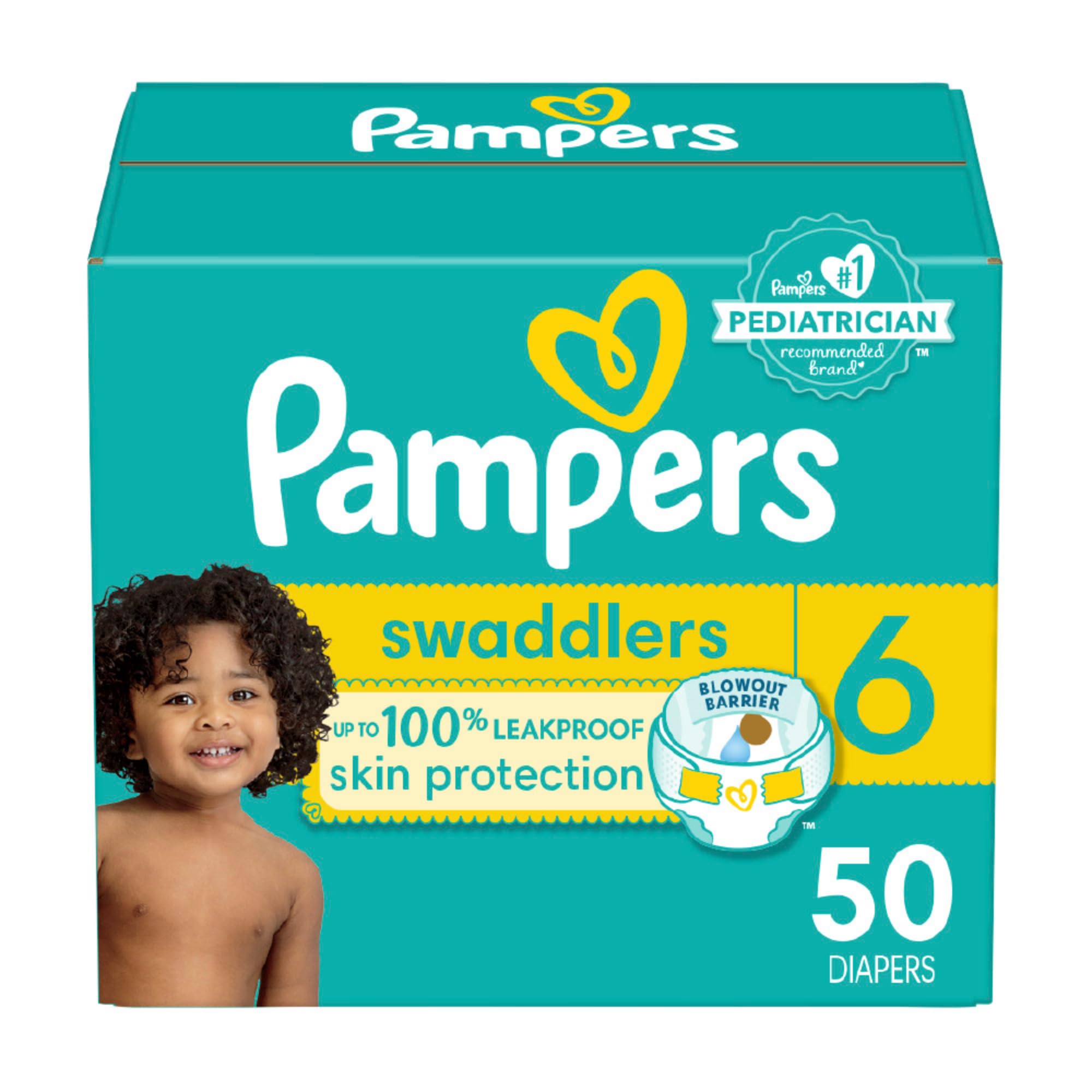 Pampers Baby Diapers - Swaddlers - Size 5, 132 Count, Ultra Absorbent Disposable Infant Diaper