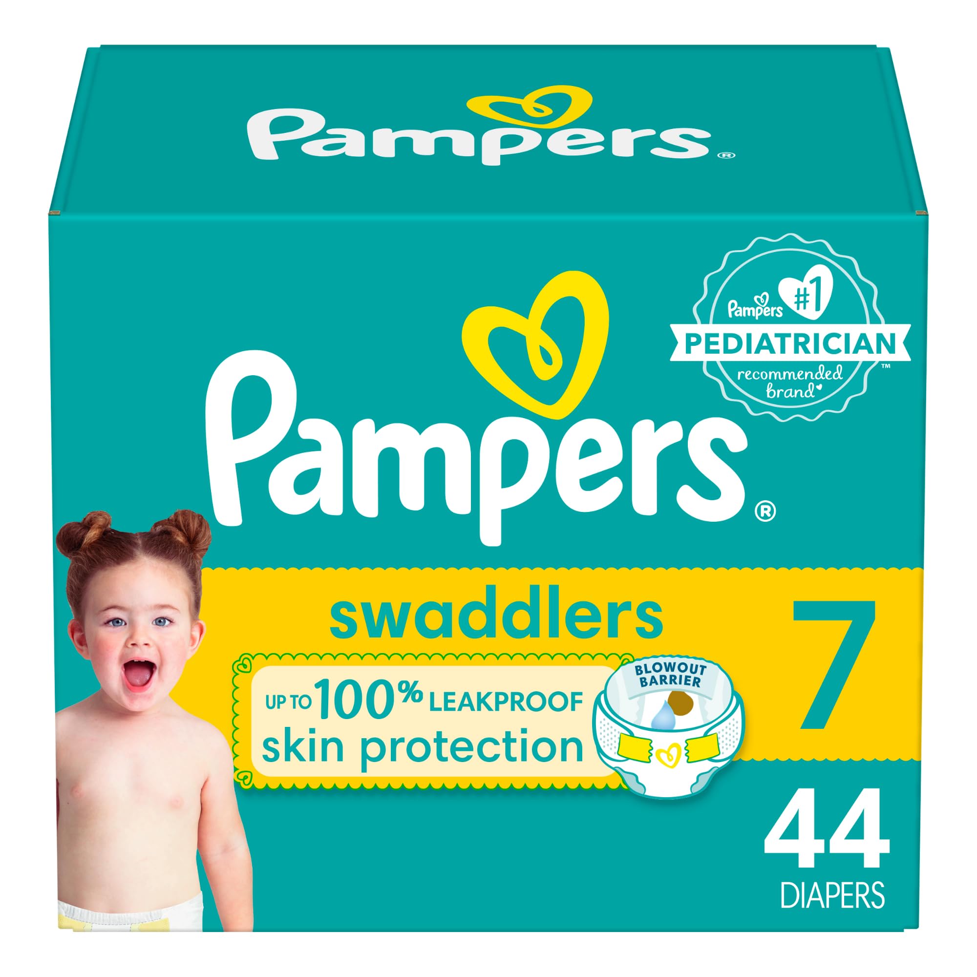 Pampers Baby Diapers - Swaddlers - Size 5, 132 Count, Ultra Absorbent Disposable Infant Diaper