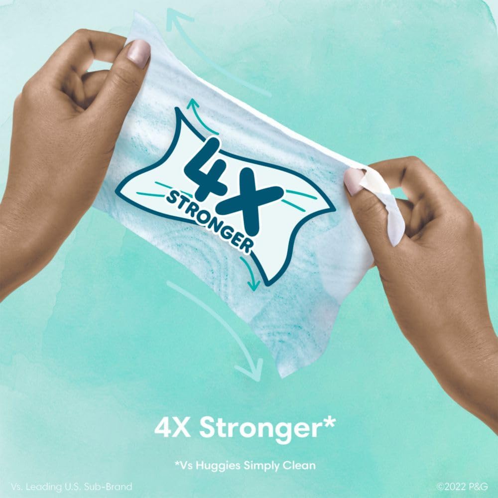 Pampers Baby Wipes Aqua Pure, 99% water-based wipes, Hypoallergenic and Unscented Baby Wipes, 672 Wipes Total (12 Flip-Top Packs)