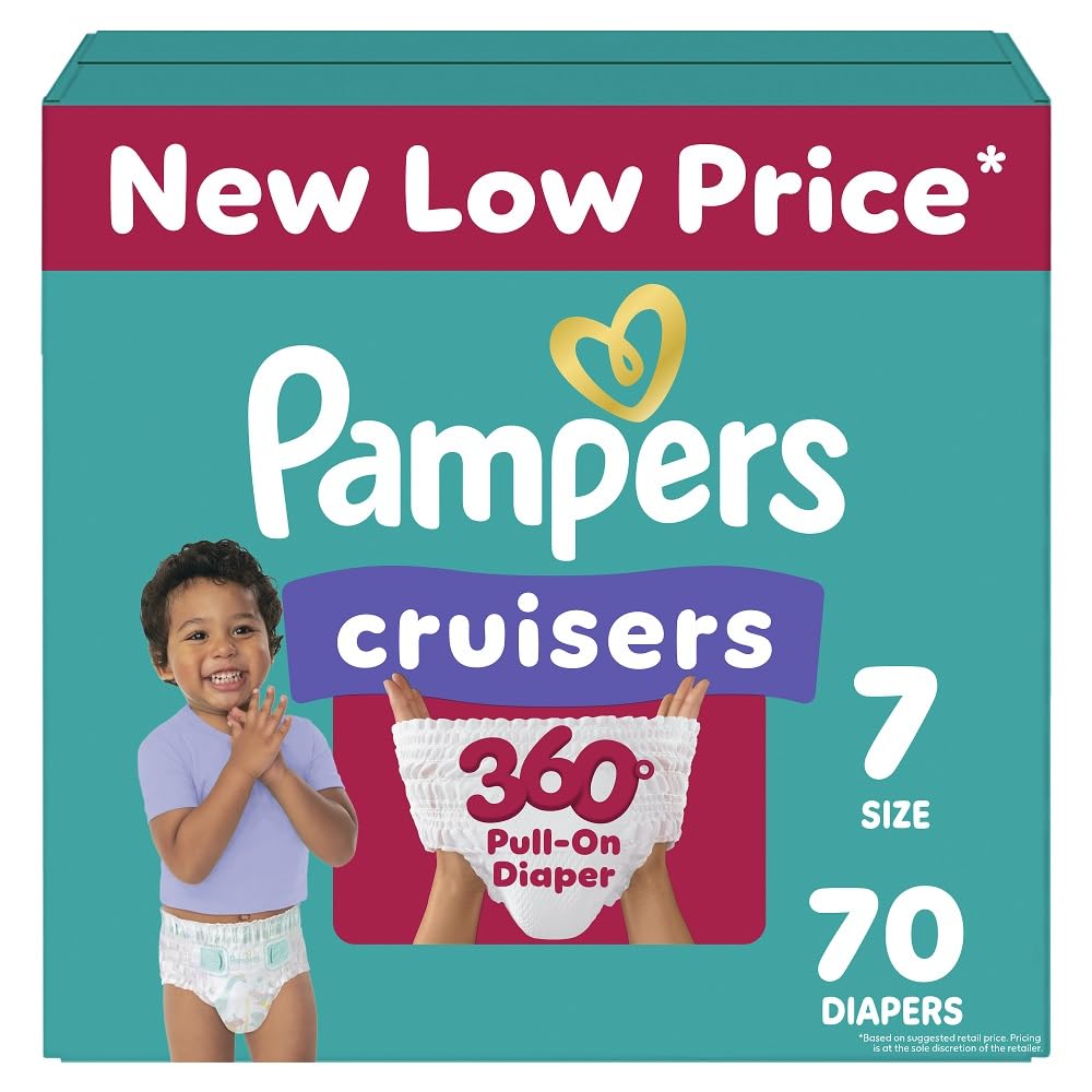 Pampers Diapers - Cruisers 360 - Size 5, 128 Count, Babyproof up to 100% Leakproof Pull-On Diaper