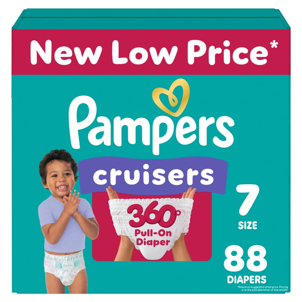 Pampers Diapers - Cruisers 360 - Size 5, 128 Count, Babyproof up to 100% Leakproof Pull-On Diaper