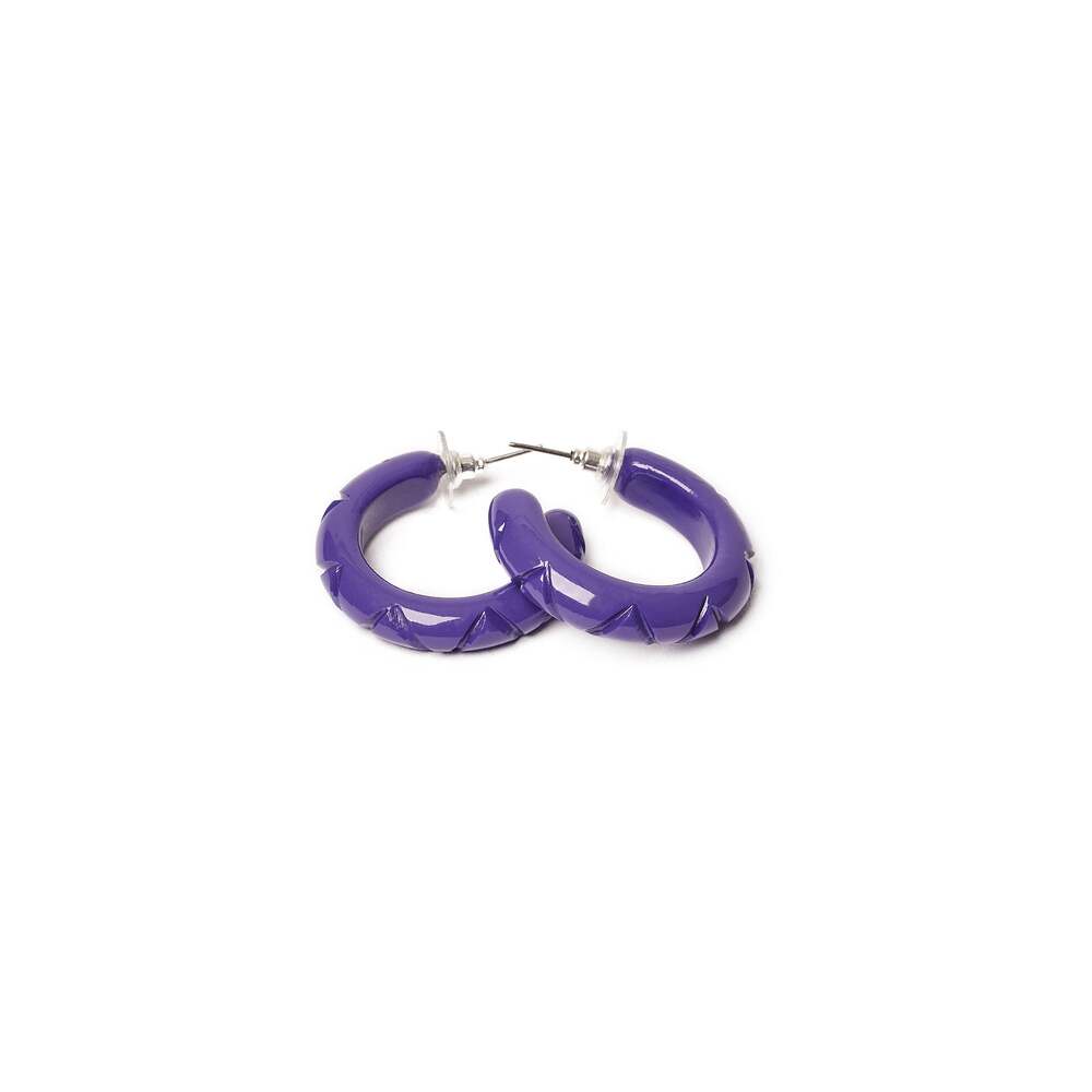 Paradise Heavy Carve Hoop Earrings by Splendette