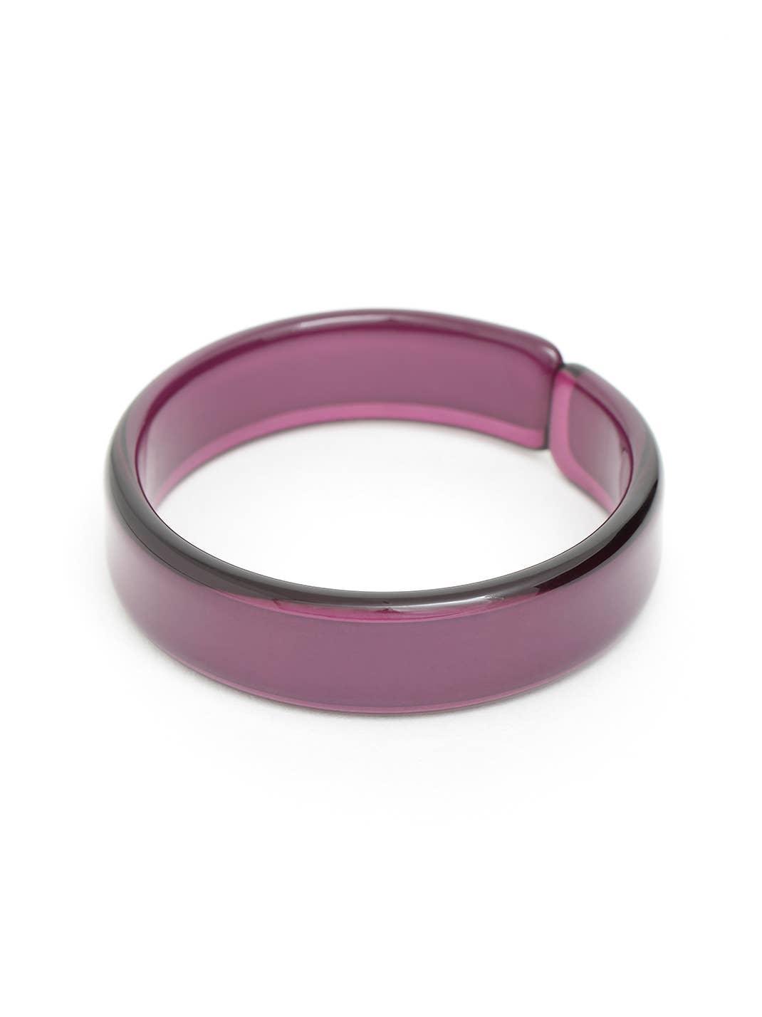 Party Resin Acrylic Stacking Bangle Bracelet PLUM