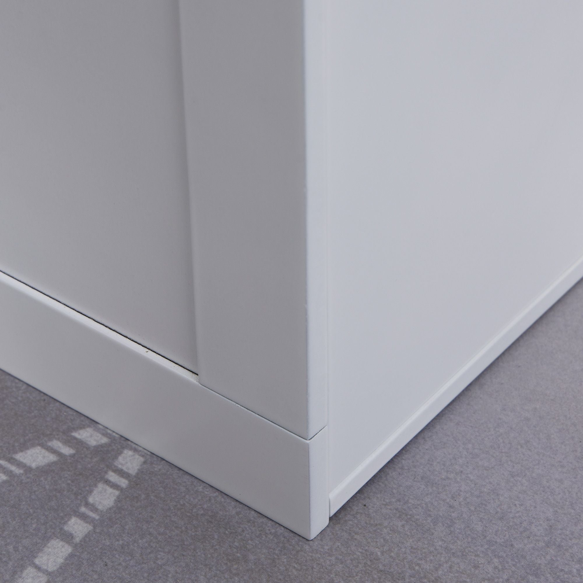 PawHut White Raised Pet Dining Station with Food Storage and Steel Bowls for Big Pups