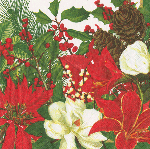 Christmas Garden Luncheon Napkin