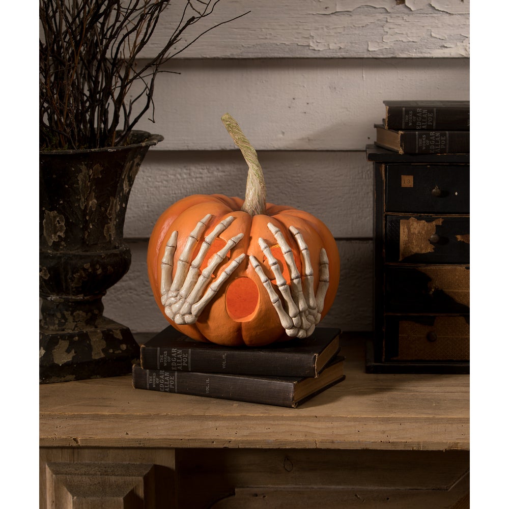 Peek-a-Boo Pumpkin Orange by Bethany Lowe Designs