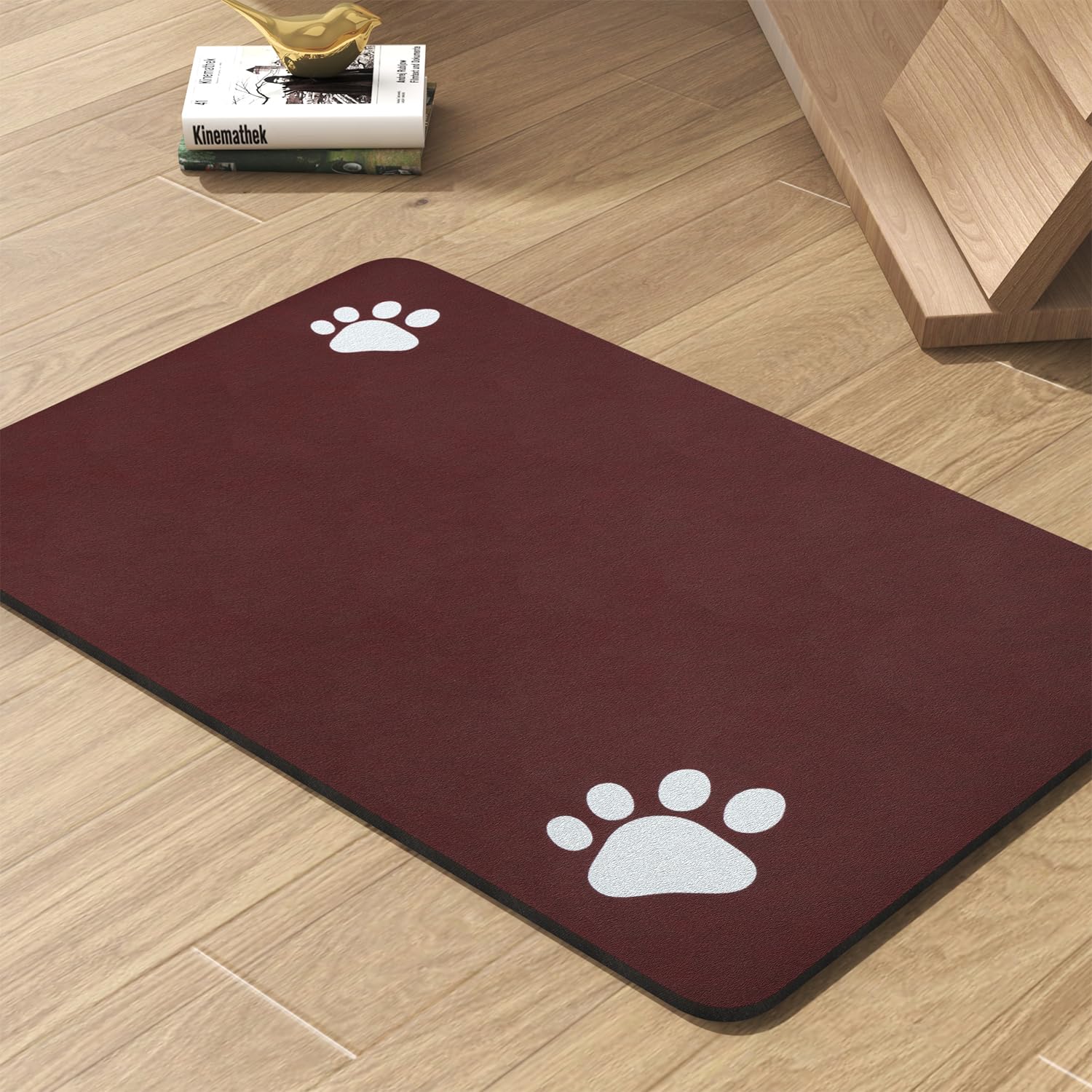 Pet Feeding Mat-Absorbent Dog Mat for Food and Water Bowl-No Stains Quick Dry Dog Water Dispenser Mat-Dog Accessories Pet Supplies-Dog Water Bowl for Messy Drinkers