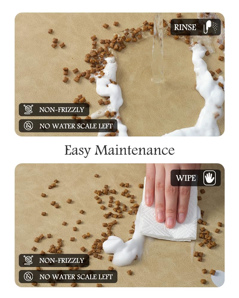 Pet Feeding Mat-Absorbent Dog Mat for Food and Water Bowl-No Stains Quick Dry Dog Water Dispenser Mat-Dog Accessories Pet Supplies-Dog Water Bowl for Messy Drinkers