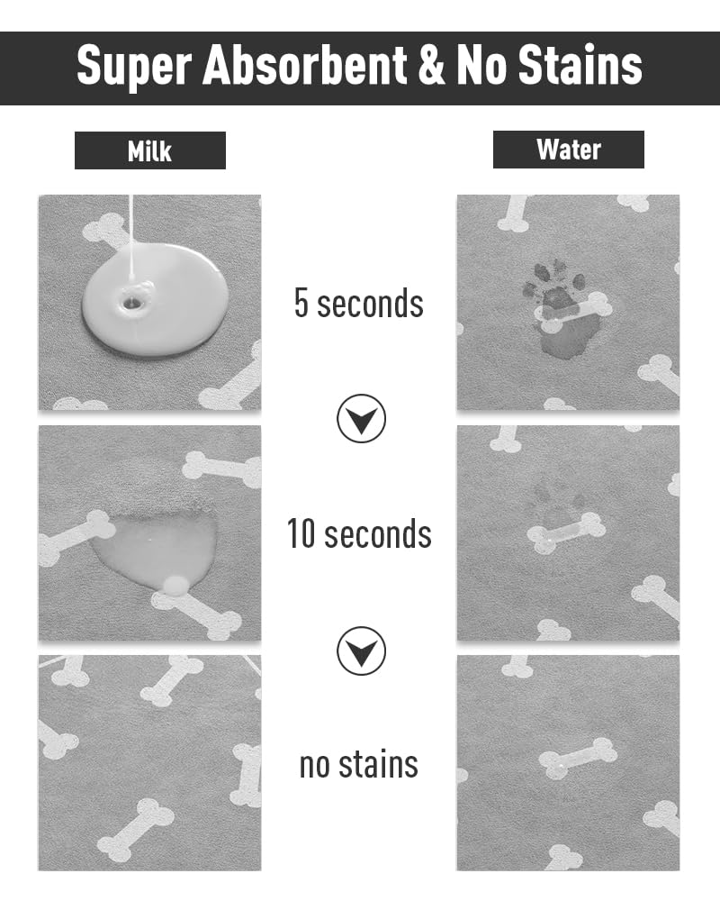 Pet Feeding Mat for Food and Water Bowl-No Stains Easy Clean Dog Food Quick Dry DogMat-Puppy Supplies Dog Water Bowl Mats