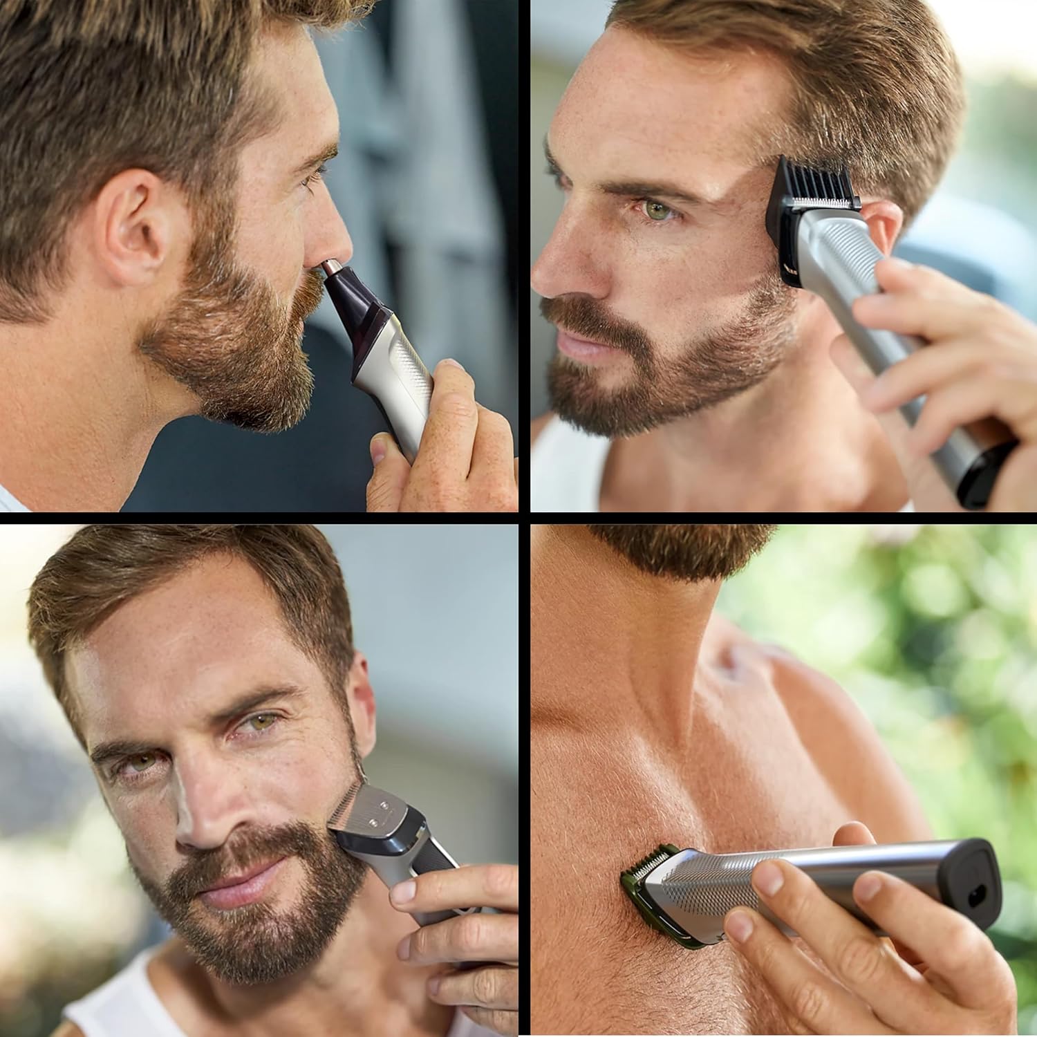 PHILIPS Multi Groomer 8000 Series, 21 Piece Grooming Kit, Beard Trimmer for Men, All-in-One Precision Trimmer for Face, Head, and Body