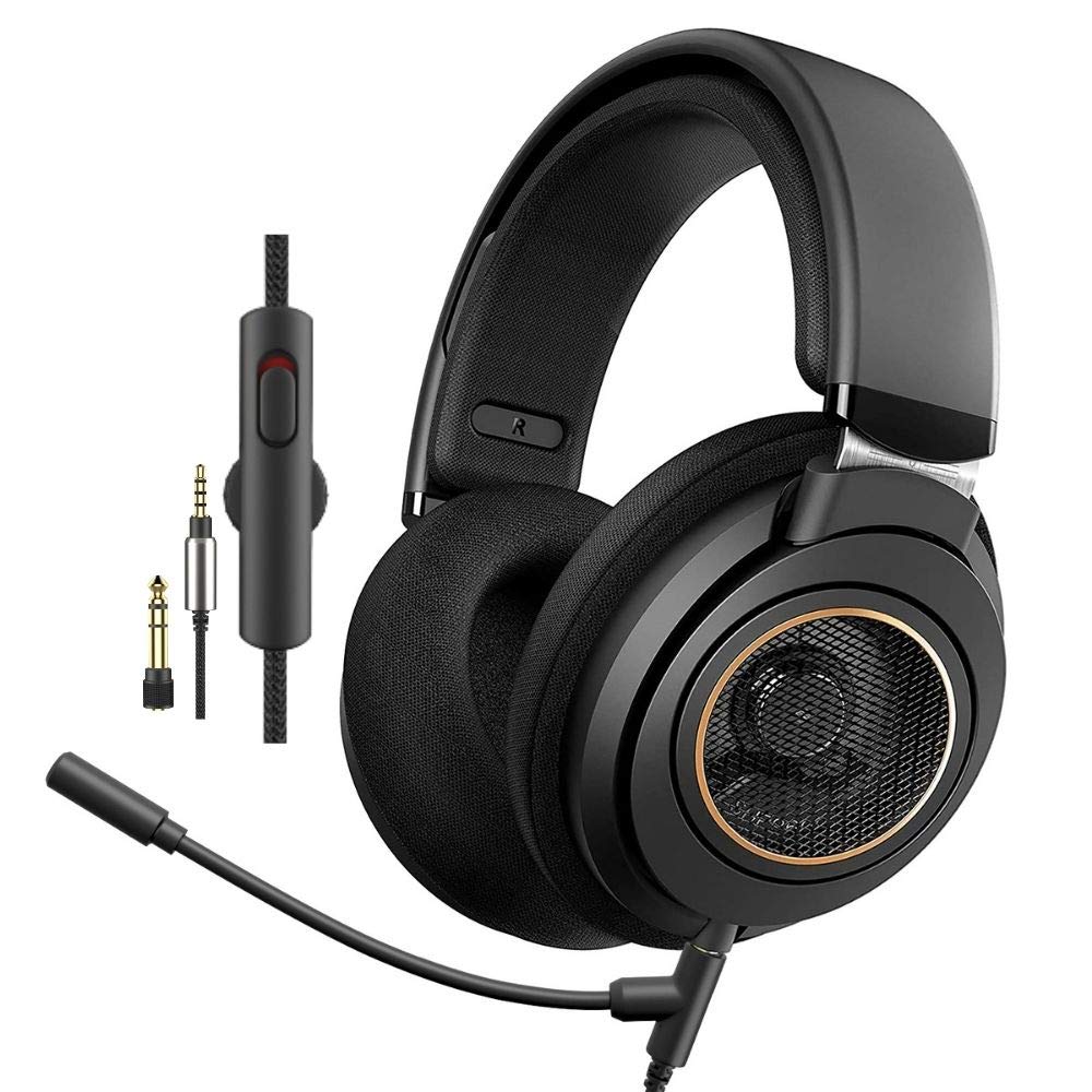 PHILIPS Over Ear Open Back Stereo Headphones Wired with Detachable Audio Jack, Studio Monitor Headphones for Recording Podcast DJ Music Piano Guitar (SHP9600)