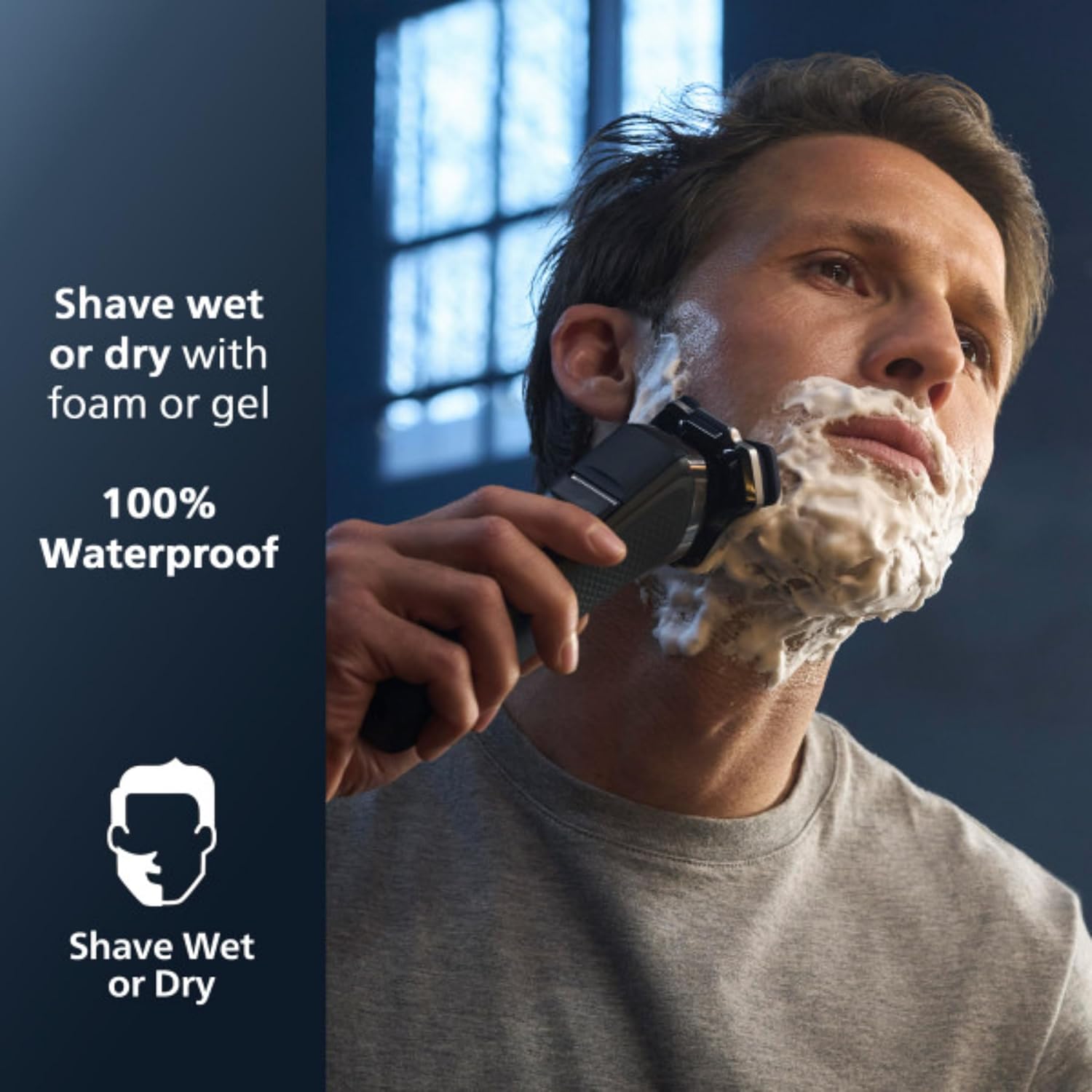 Philips Shaver Series 9000 Wet and Dry Electric Shaver, with Lift and Cut Shaving System and SenseIQ Technology, Pop-up Trimmer