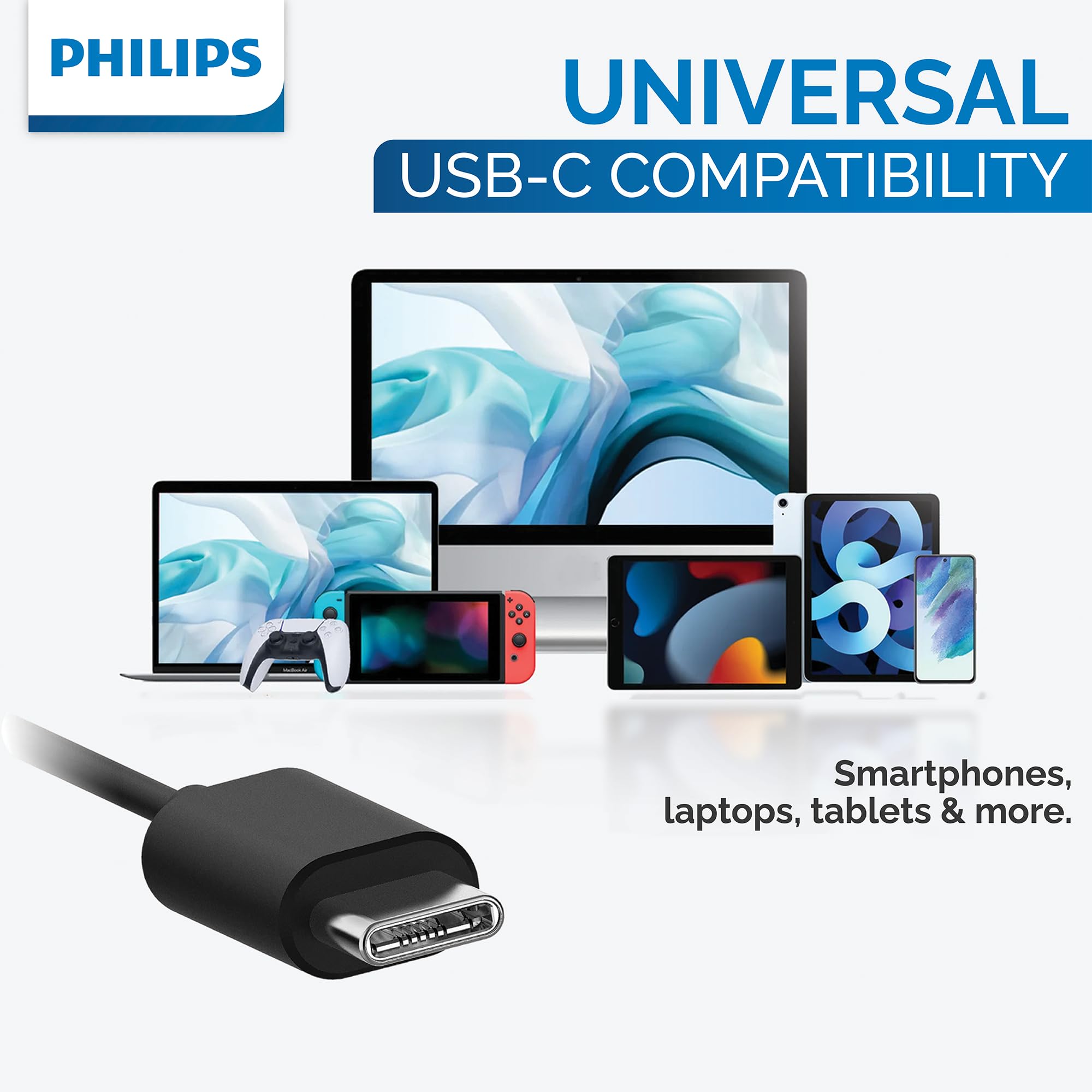 Philips USB C Earbuds Wired with Microphone, in Ear Type C Headphones with mic, Powerful Bass, Lightweight, USB-C Wired Earphones, 3-Button in-line Remote Ear Buds (Black)